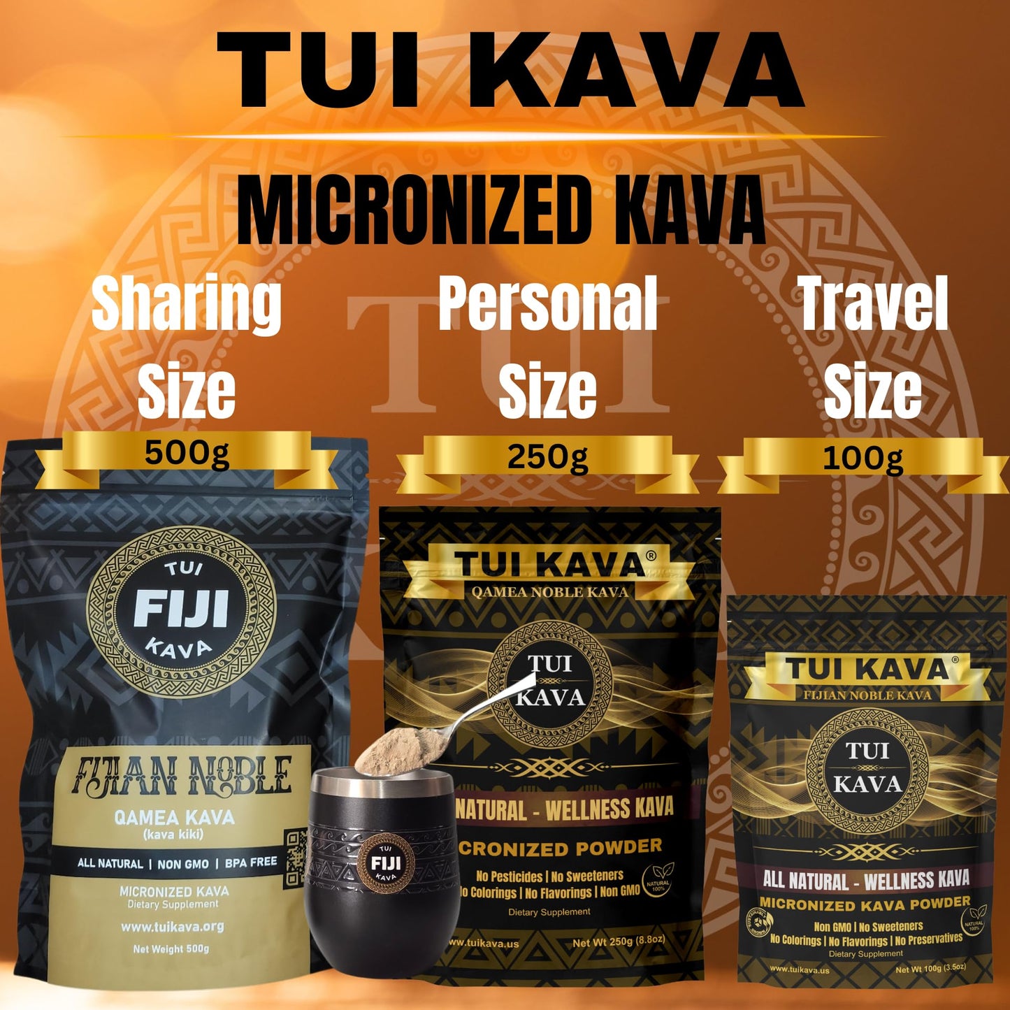 TUI KAVA Premium Wellness Kava Noble Kava Micronized Powder 8.8 Ounce