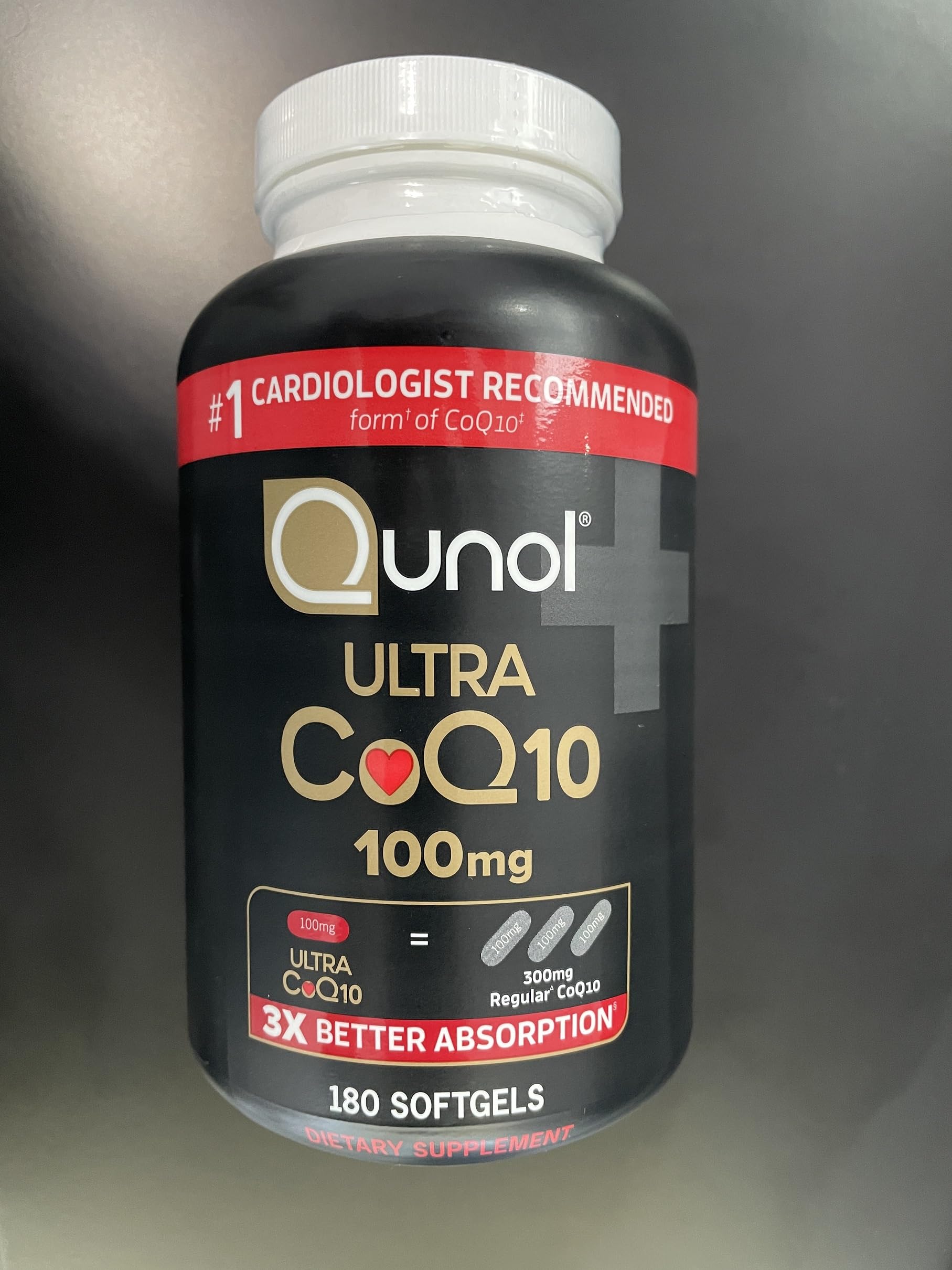 Qunol CoQ10 100mg Softgels 180 Count
