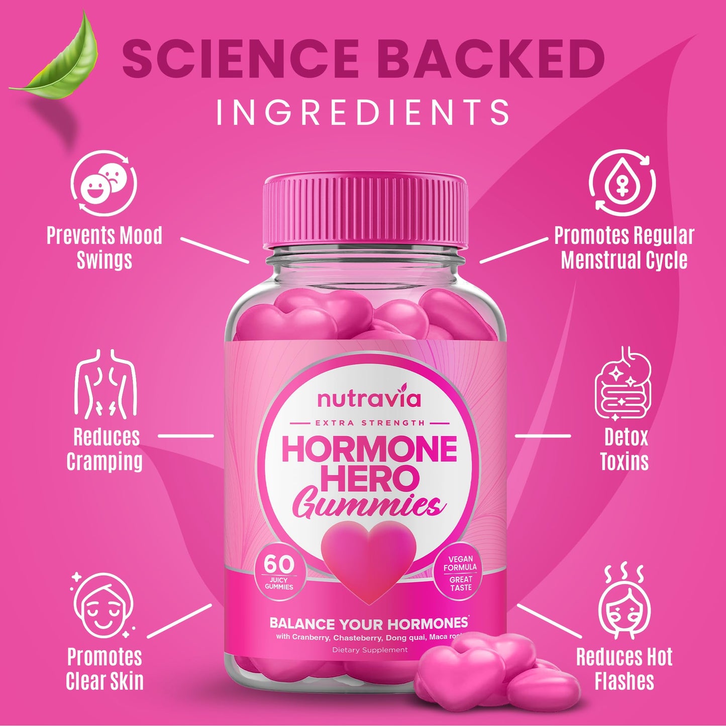 Nutravia Hormone Balance For Women Gummies 60 Count