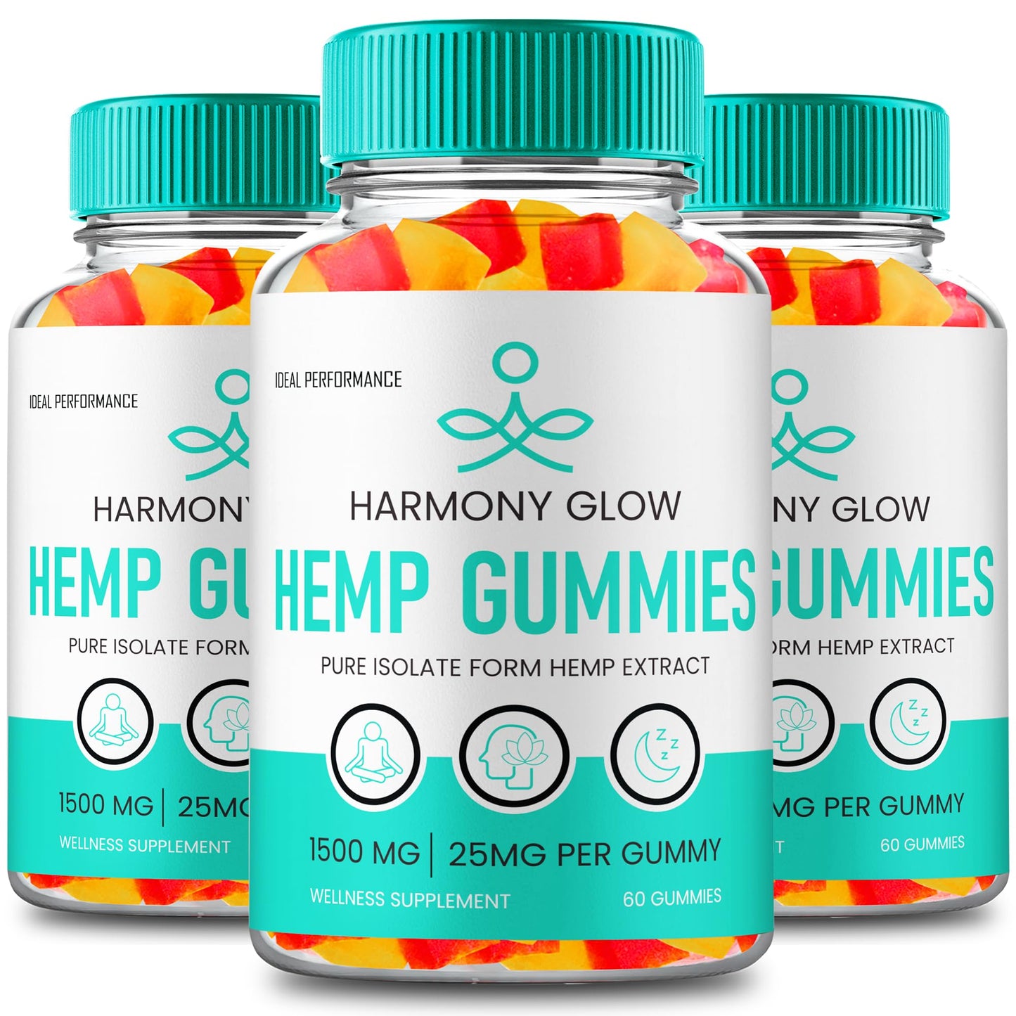 IDEAL PERFORMANCE Harmony Glow Hemp Gummies Gummy, 180 Count