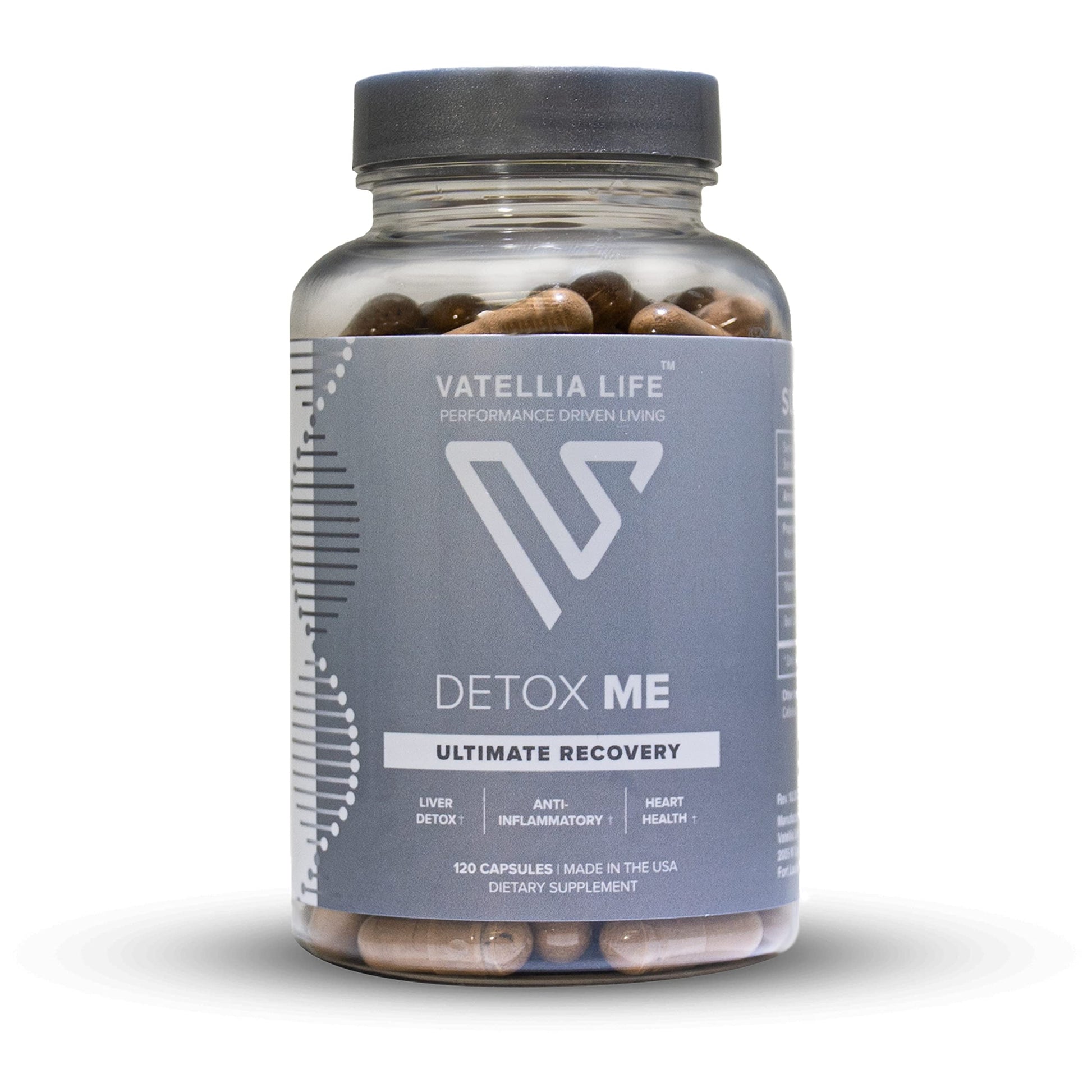 Vatellia Life Detox Me Vitamin K2 (MK-4) + B12 & Folate Capsules, 120 Count