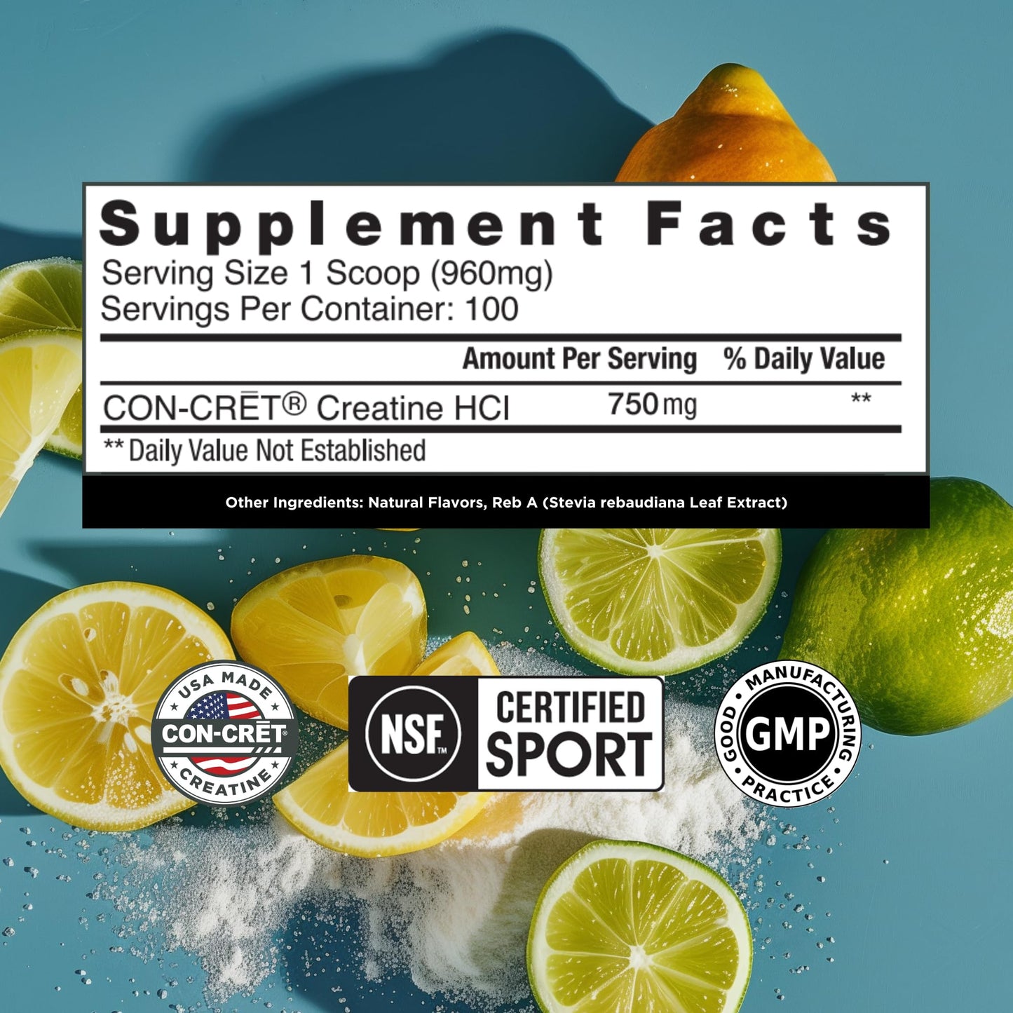 CON-CRET Creatine HCl Powder 3.4
