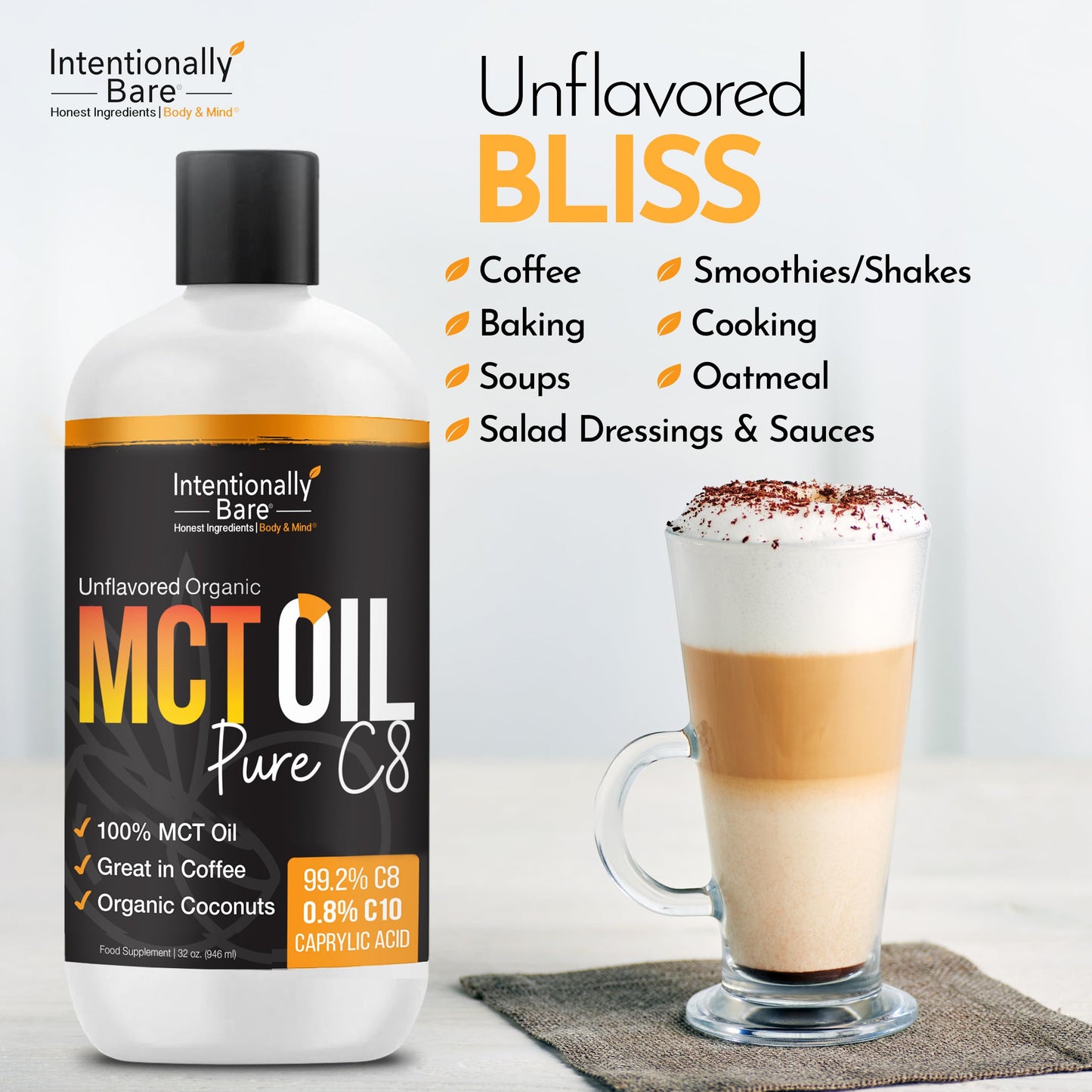 Intentionally Bare MCT Oil Powder Bundle, 2-Pack
