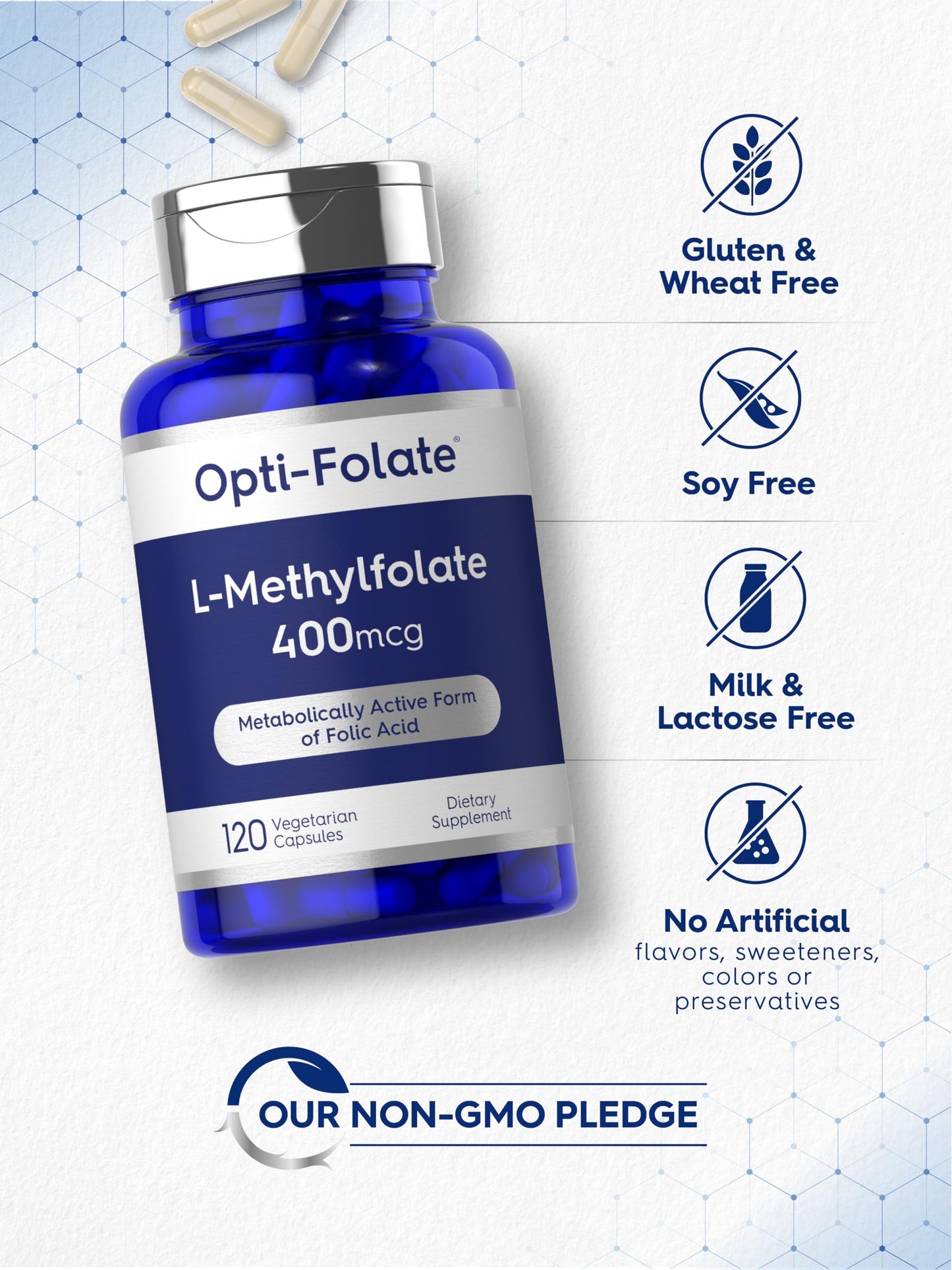 Carlyle L-Methylfolate 400 mcg Capsule, 120 Count