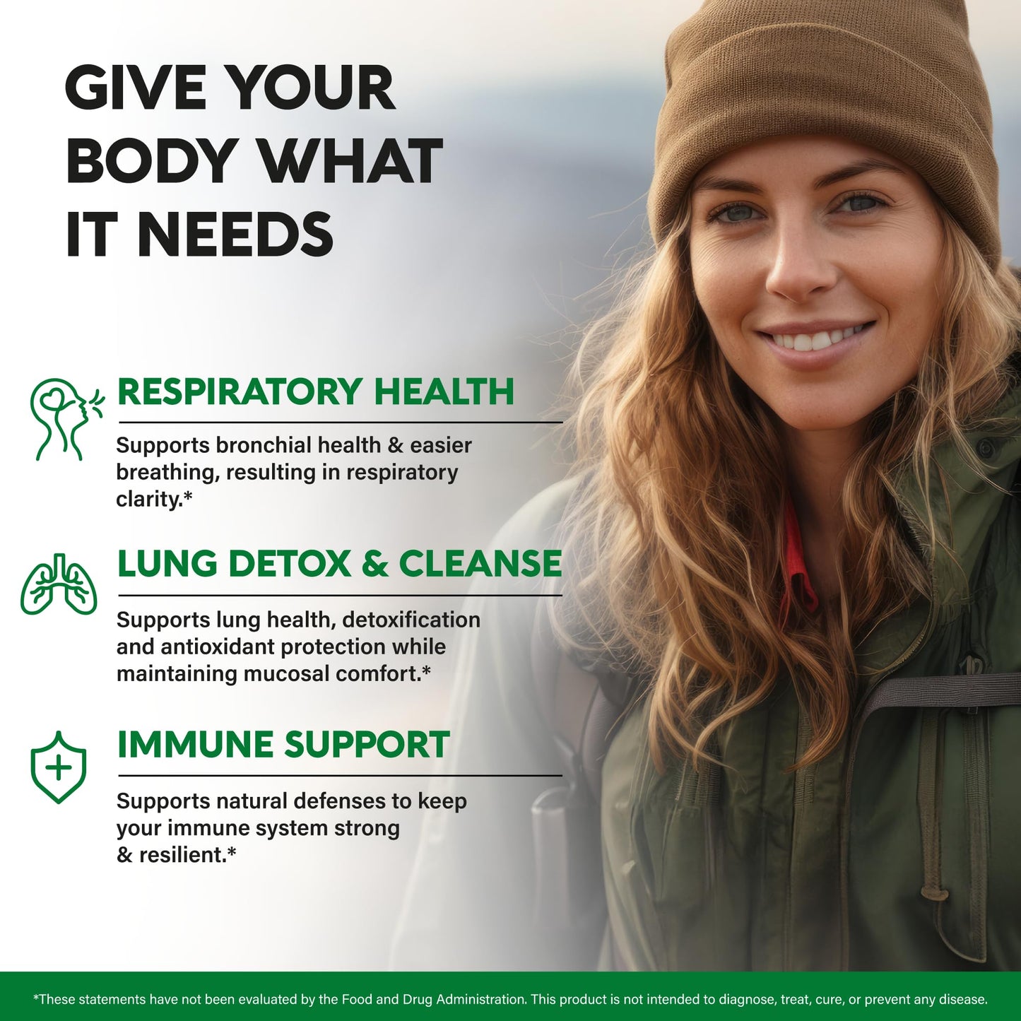 NUTRAHARMONY Mullein Lung Detox - Mullein Leaf 10:1 Extract, Marshmallow Root, Echinacea, Oregano, Quercetin, NAC - 15-in-1 Lung Support & Cleanse for Smokers Capsules, 120 Count