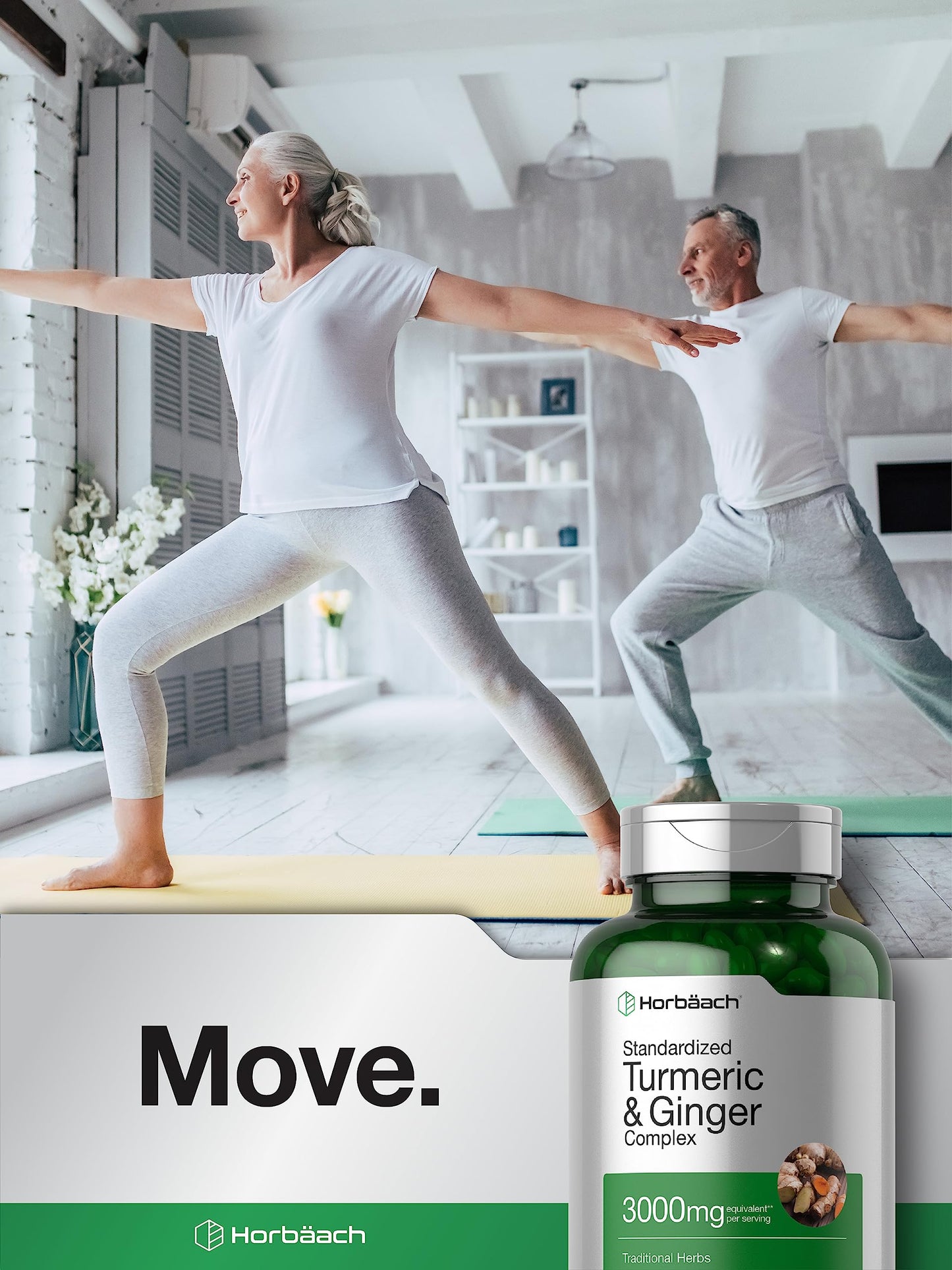 Horbäach Turmeric and Ginger Supplement with Black Pepper Extract Softgels 180