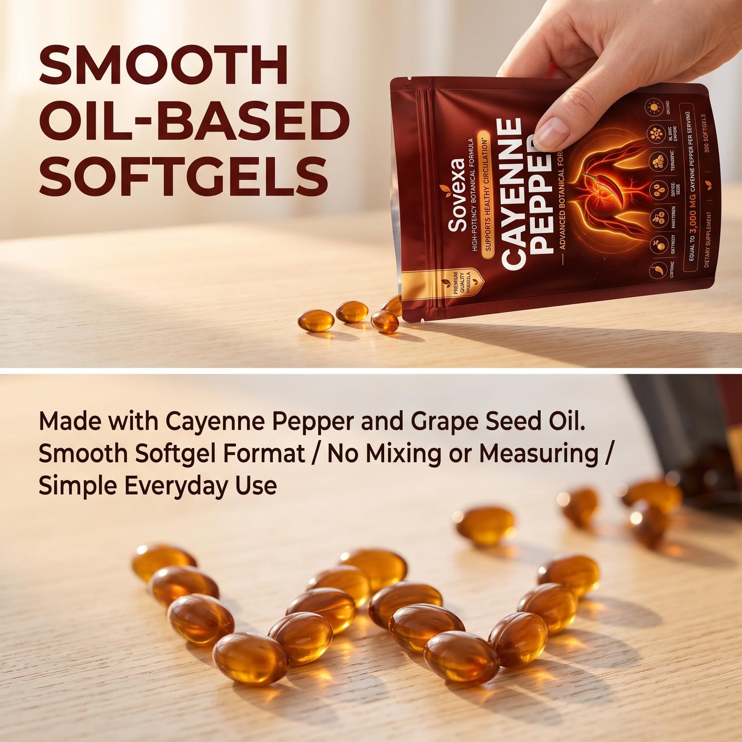 Sovexa Cayenne Pepper Softgels 300 Count