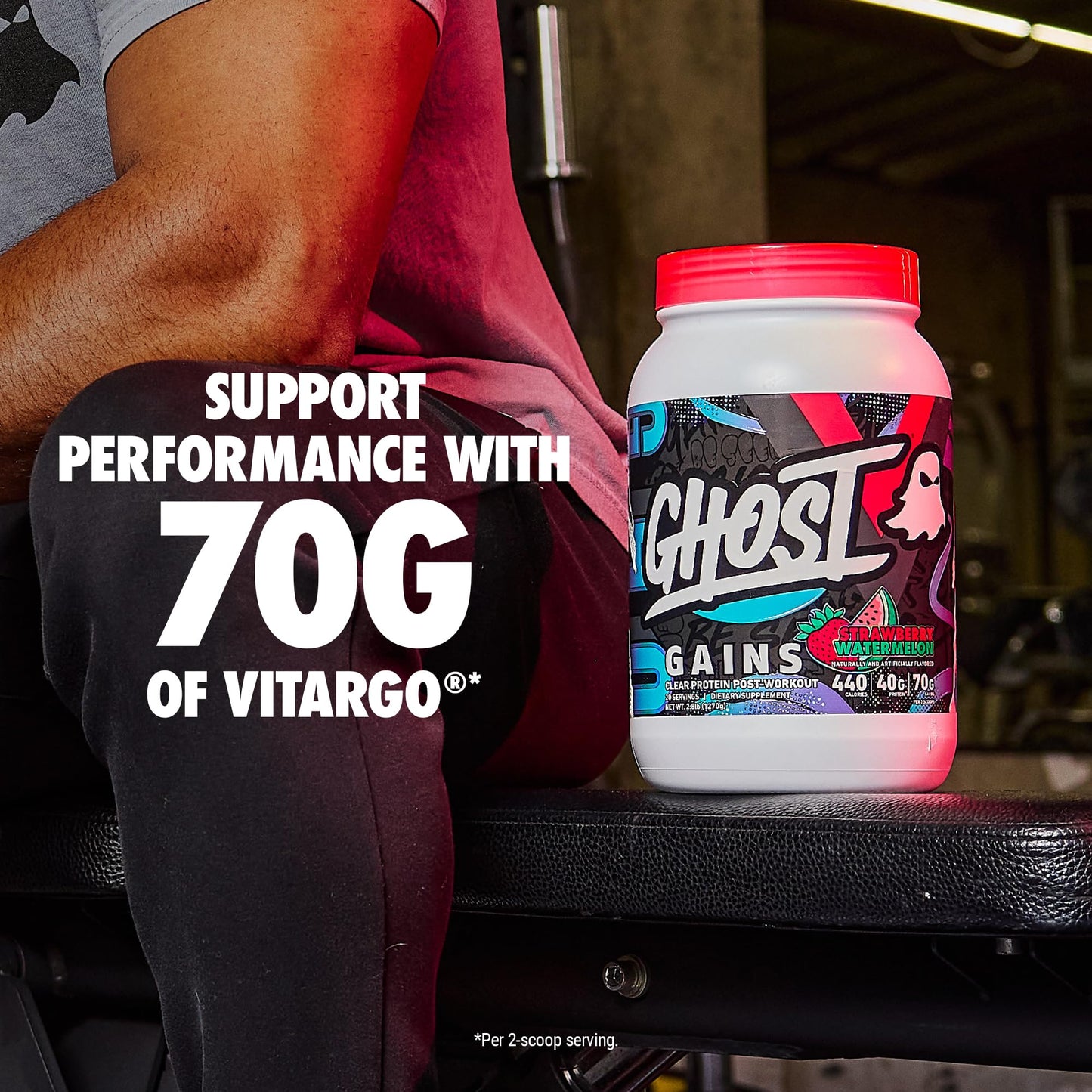 GHOST Clear Gains Mass Gainer Protein Powder, 44.8