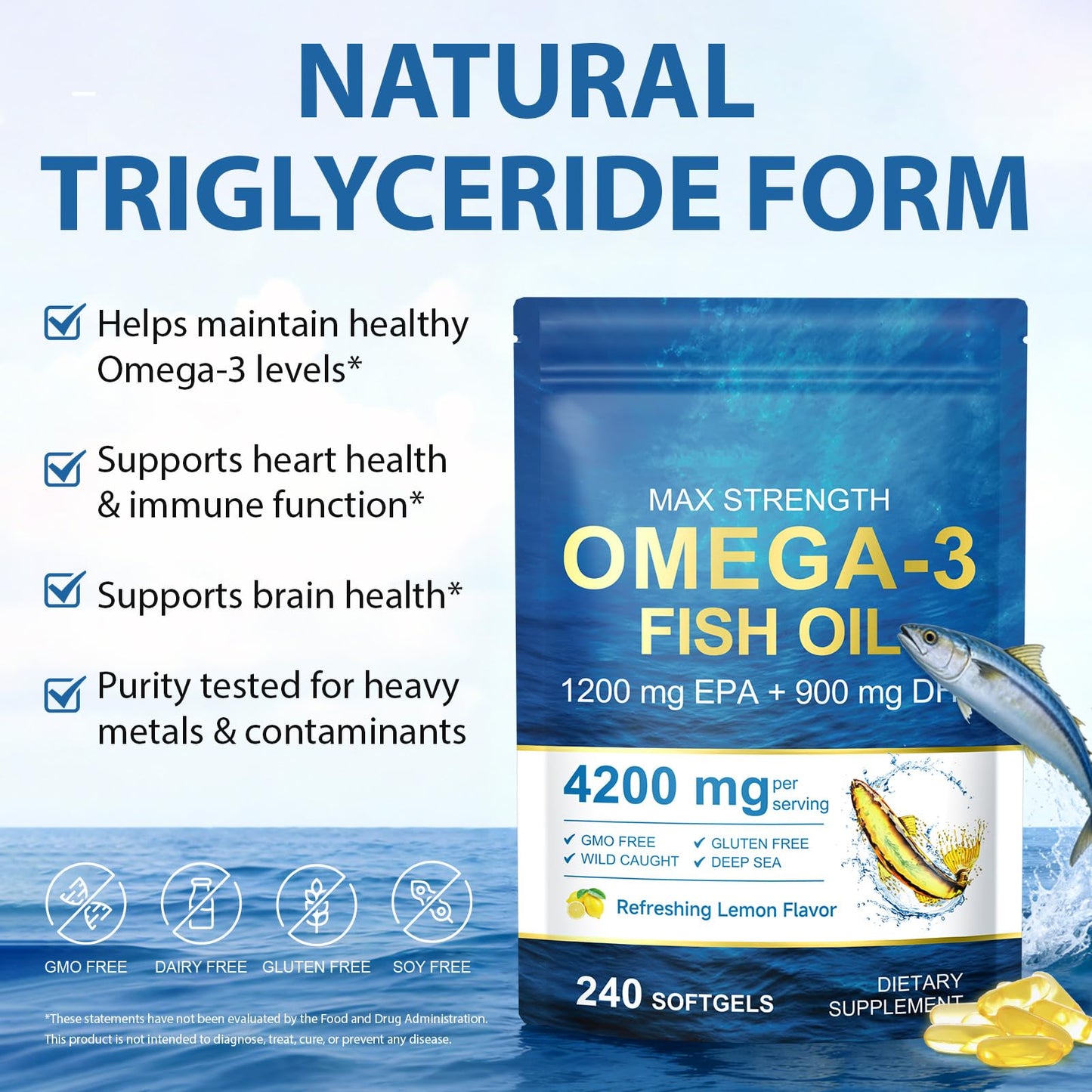 NVXNMSD Omega-3 Fish Oil Softgel 240 Softgels