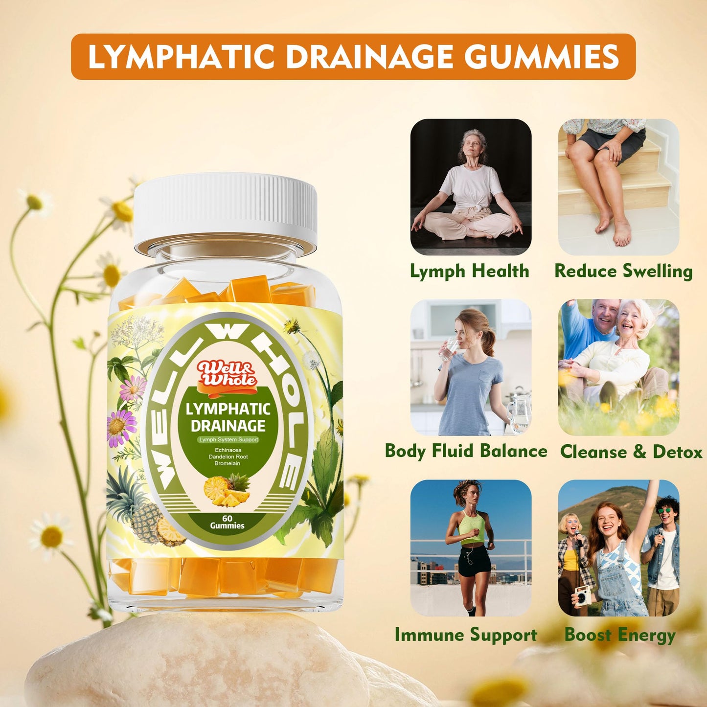 Well&Whole Lymphatic Drainage Gummies, 60 Count