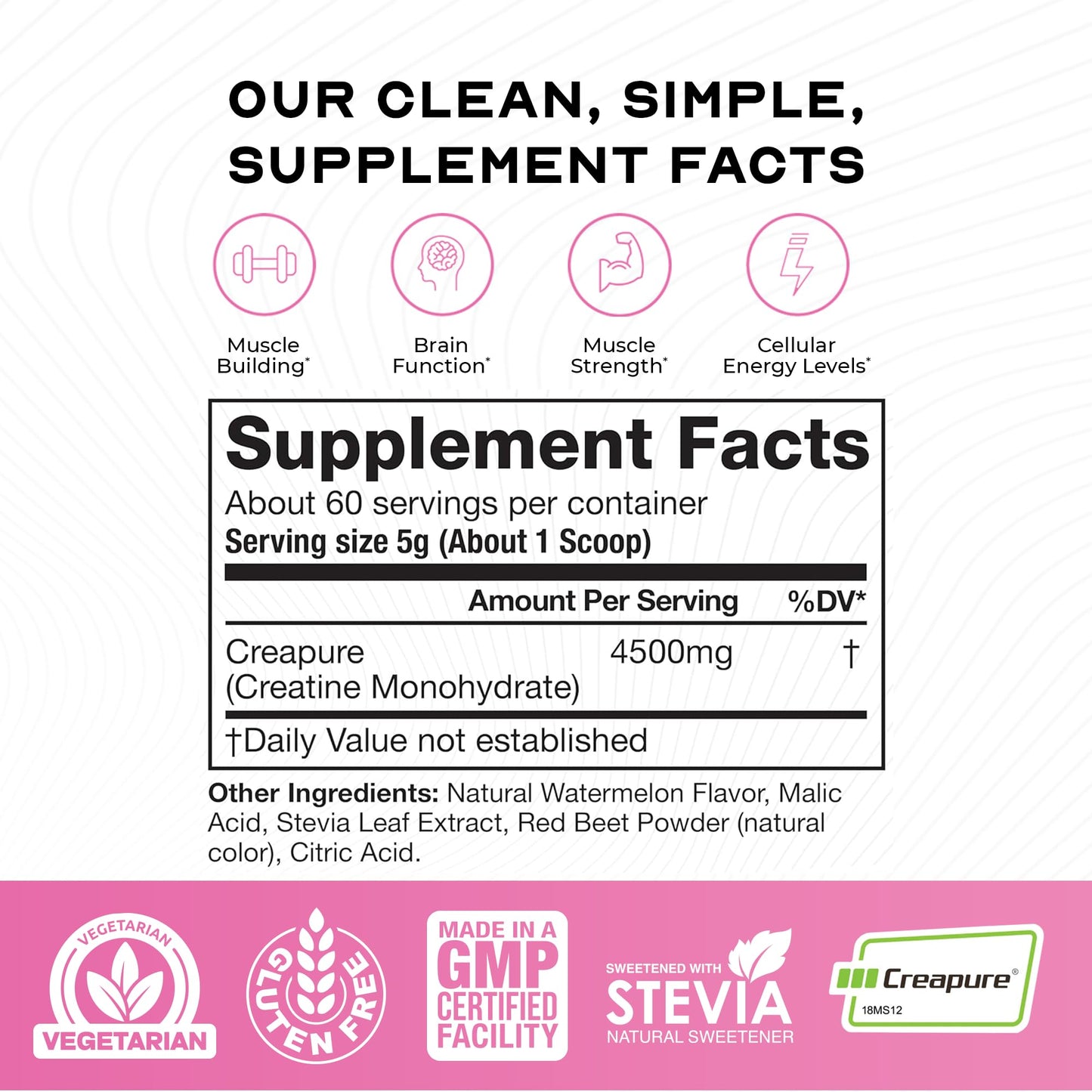 Muscle Feast Creapure Creatine Monohydrate Powder, 300 g