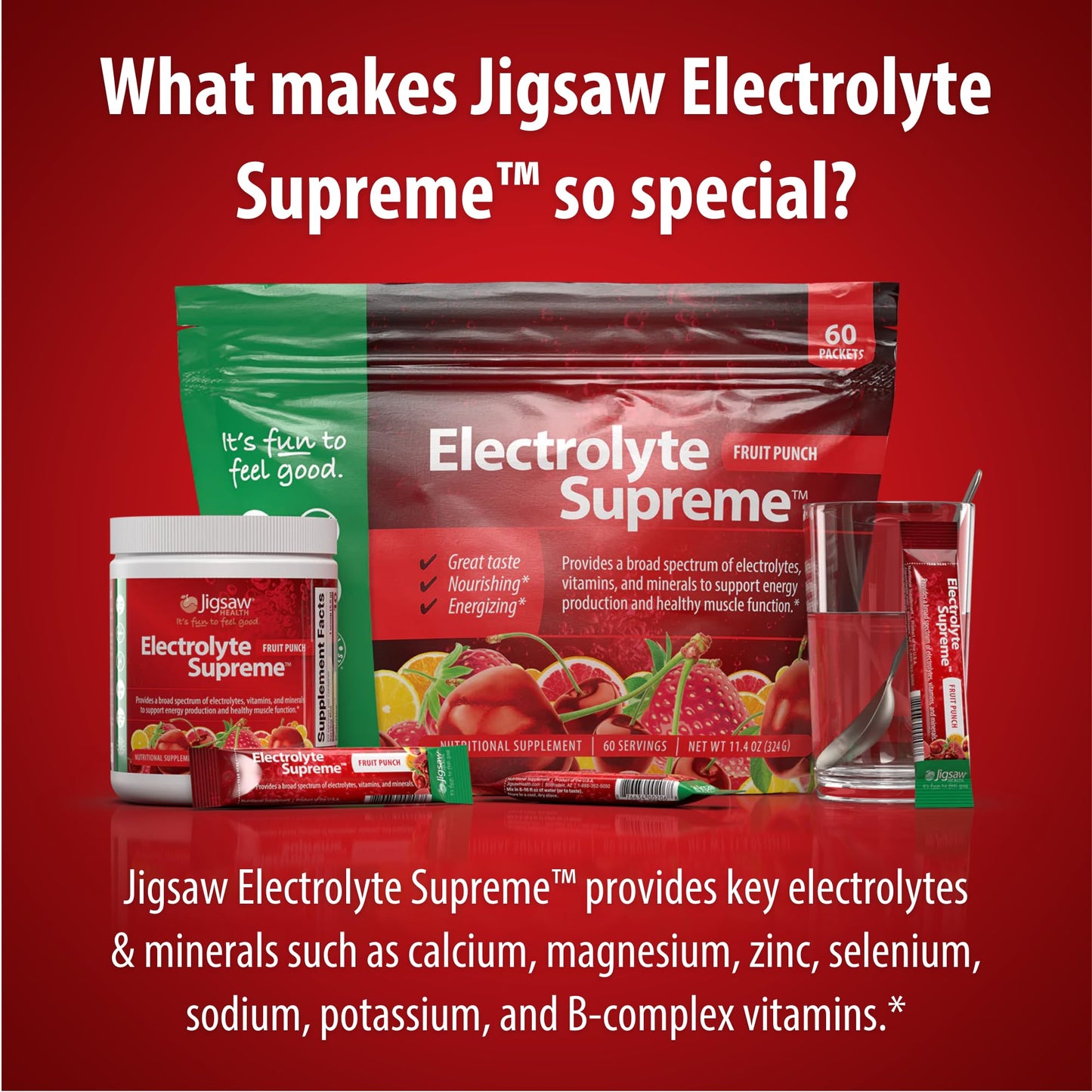 Jigsaw Health Electrolyte Supreme Powder 60 Servings