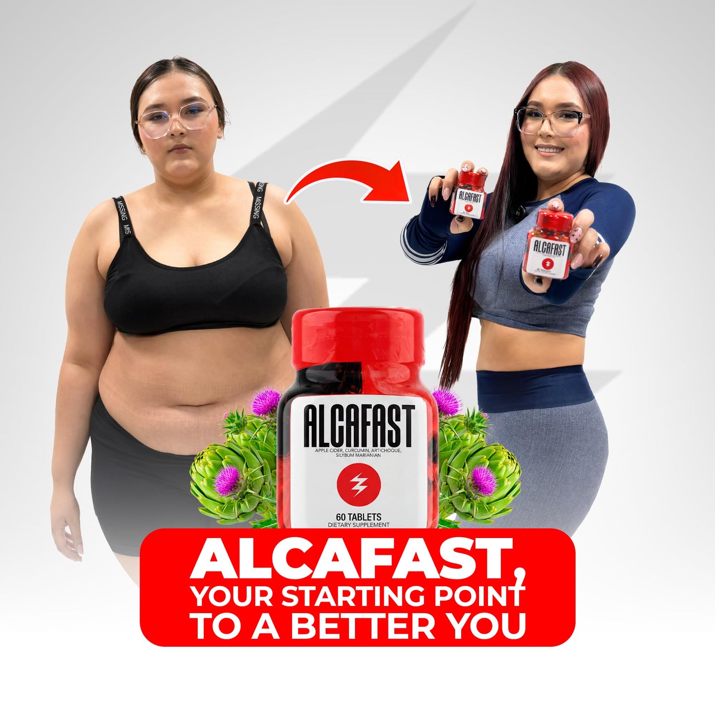 ALCAPLUS Alcafast Dietary Supplement 3-Pack – Apple Cider Vinegar, Turmeric, Artichoke & Milk Thistle – Plant-Based Formula for Daily Wellness & Routine Support – 180 Tablets