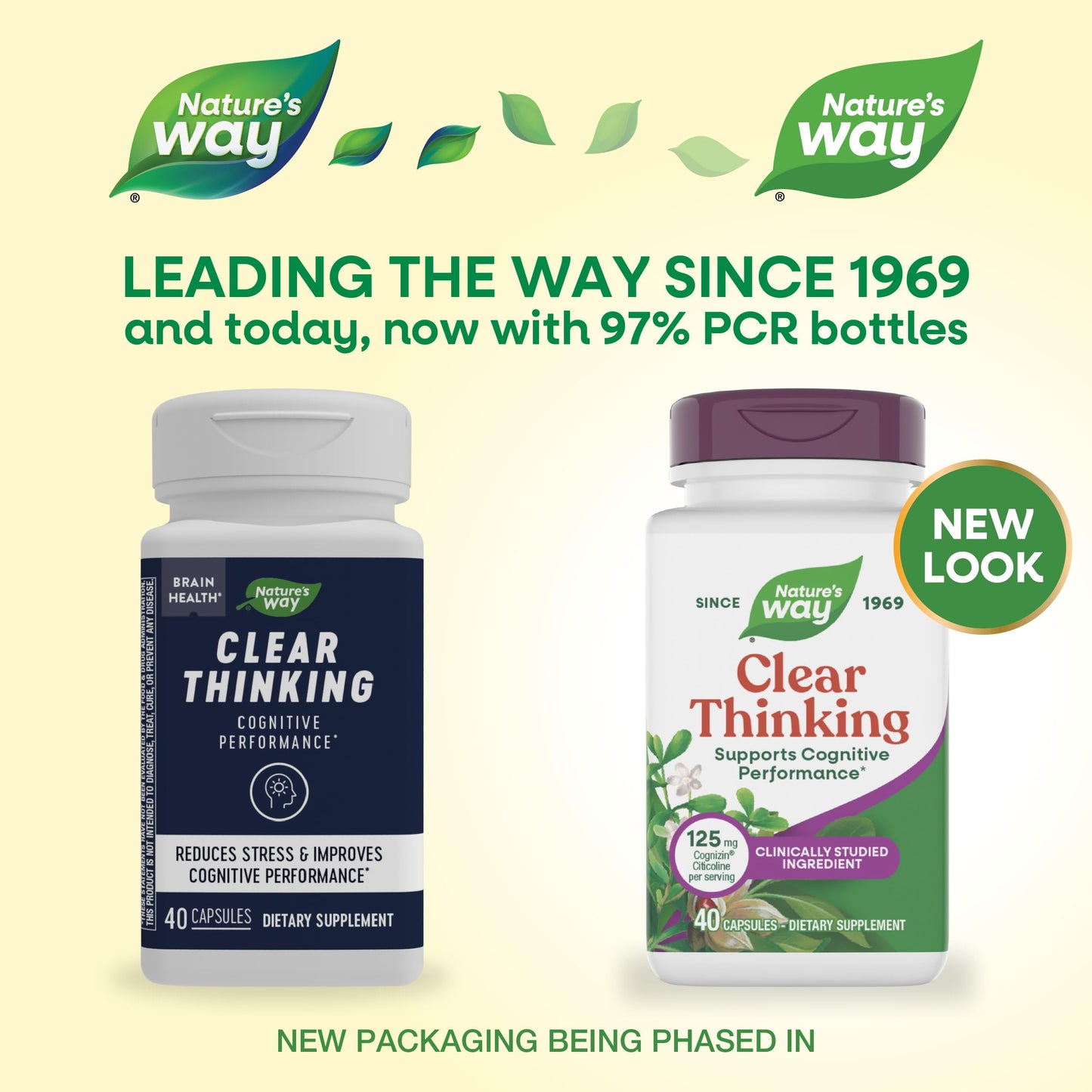 Nature's Way Clear Thinking Cognitive Performance, Ashwagandha, Reduces Stress and Supports Cognitive Performance, 40 Capsules