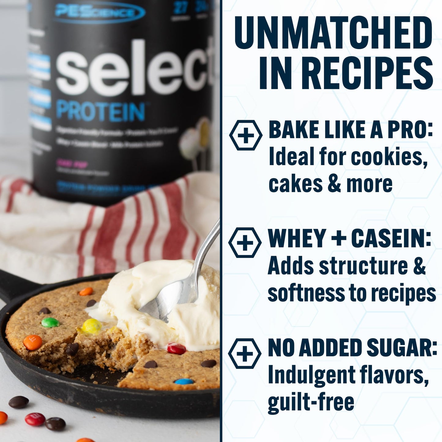 PEScience Select Protein Powder, Whey and Casein Blend, Cake Pop Flavor, 55 Servings