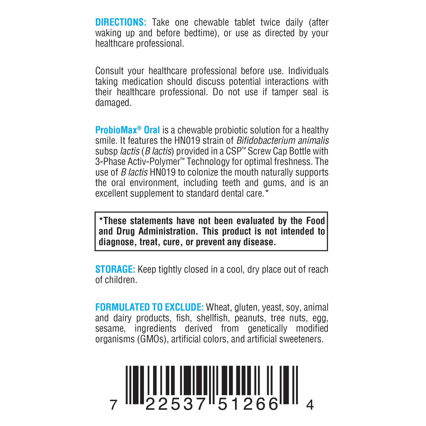 XYMOGEN ProbioMax Oral - Gum, Tooth & Oral Microbiome Support Probiotic Chewable Tablets, 60 Tablets