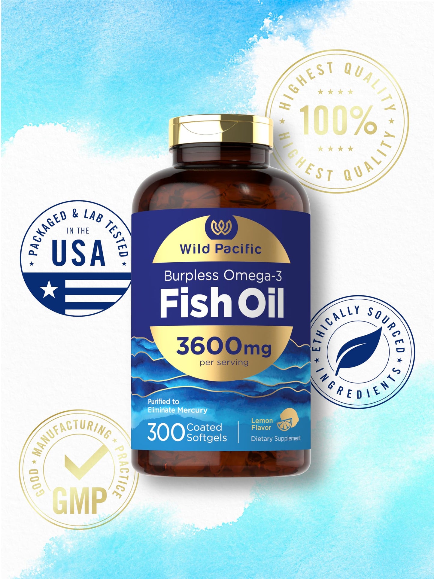 Carlyle Burpless Fish Oil 3600 mg Softgel 300 Softgels