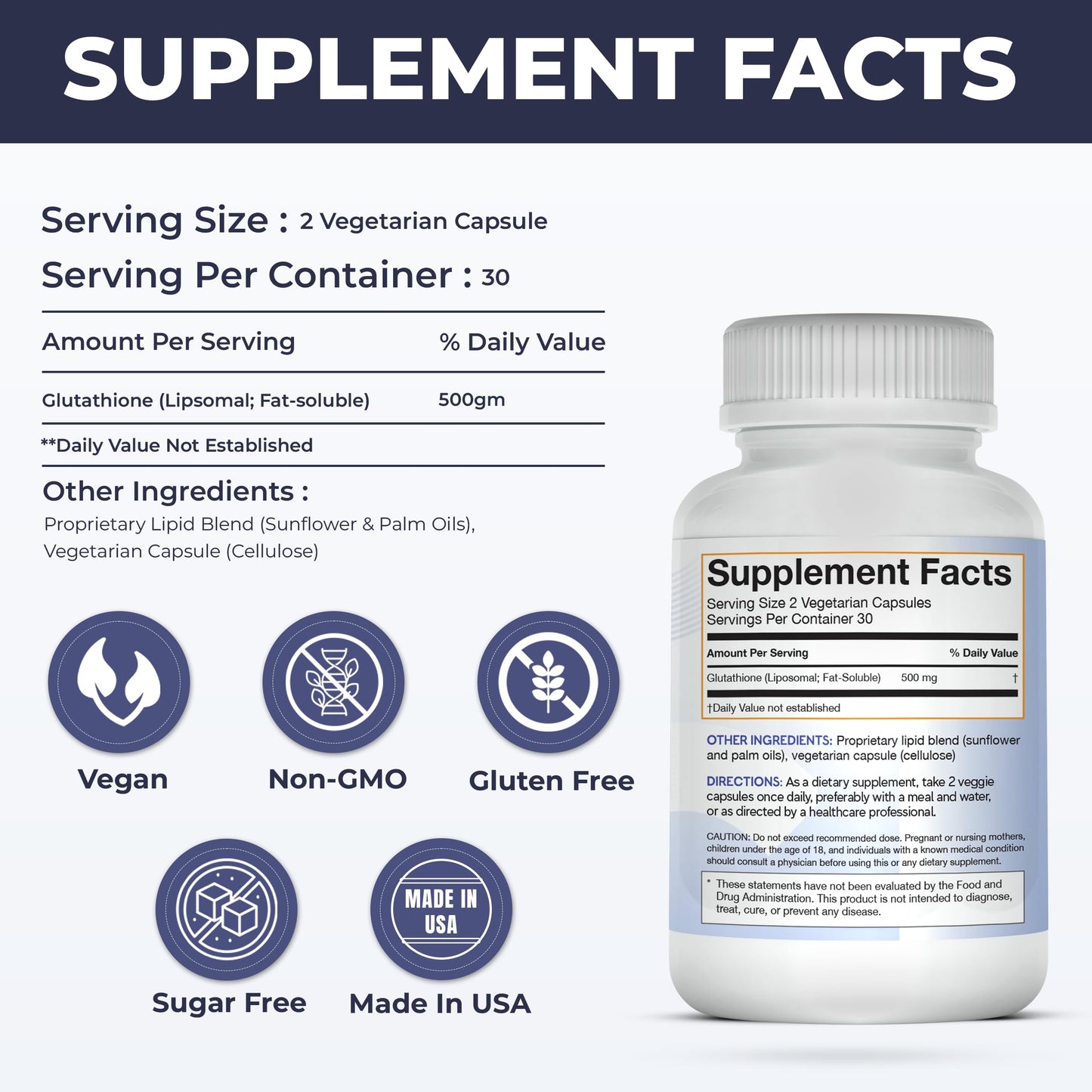 Moon + Mercury Liposomal Glutathione Capsules, 60 Capsules