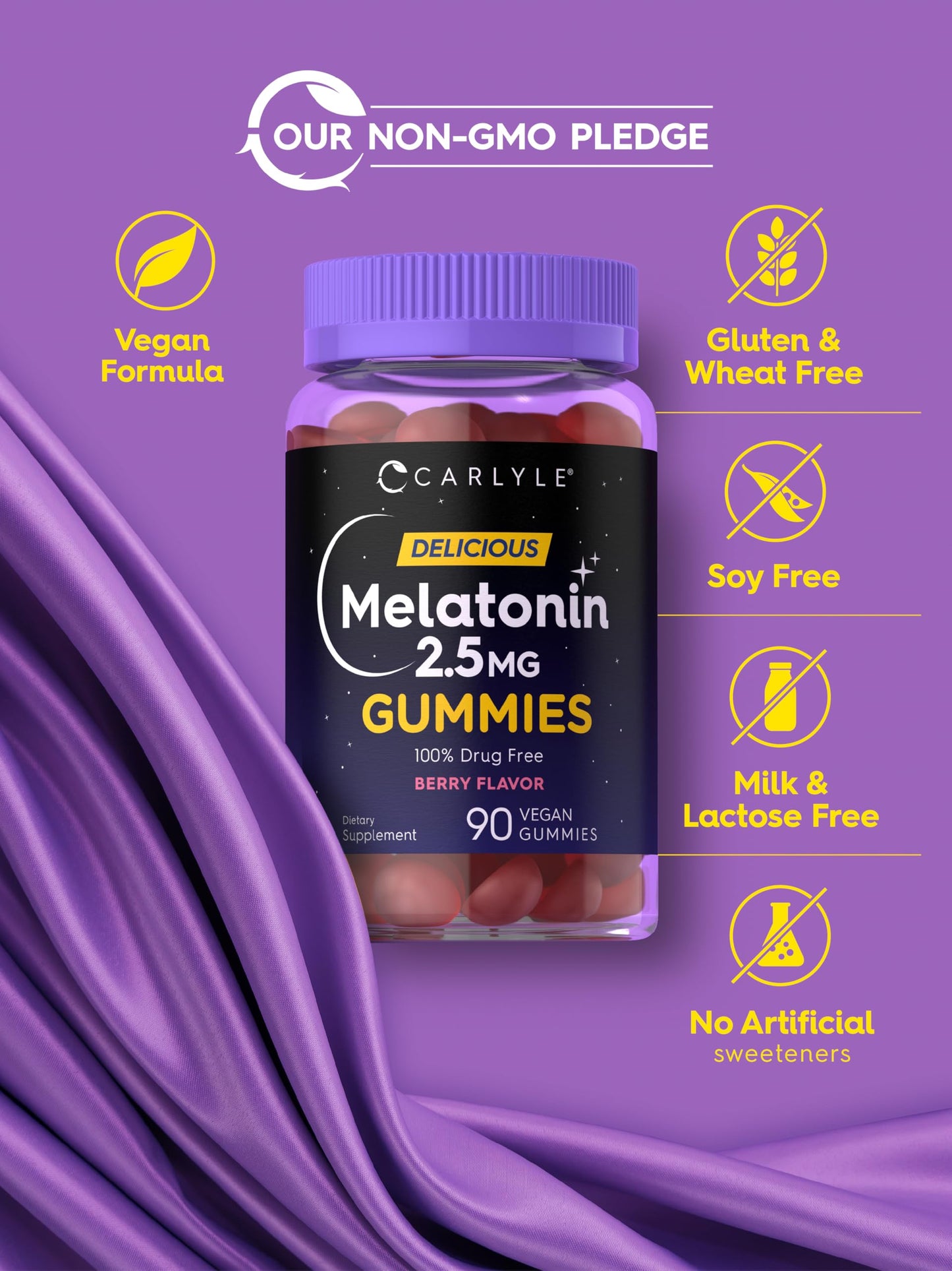 Carlyle Melatonin 2.5 mg Gummy 90 Count