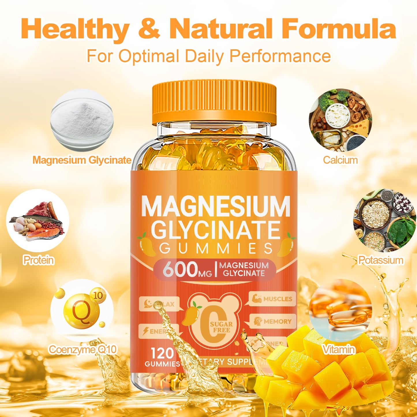Cytona Magnesium Glycinate Gummies 600mg 240 Count