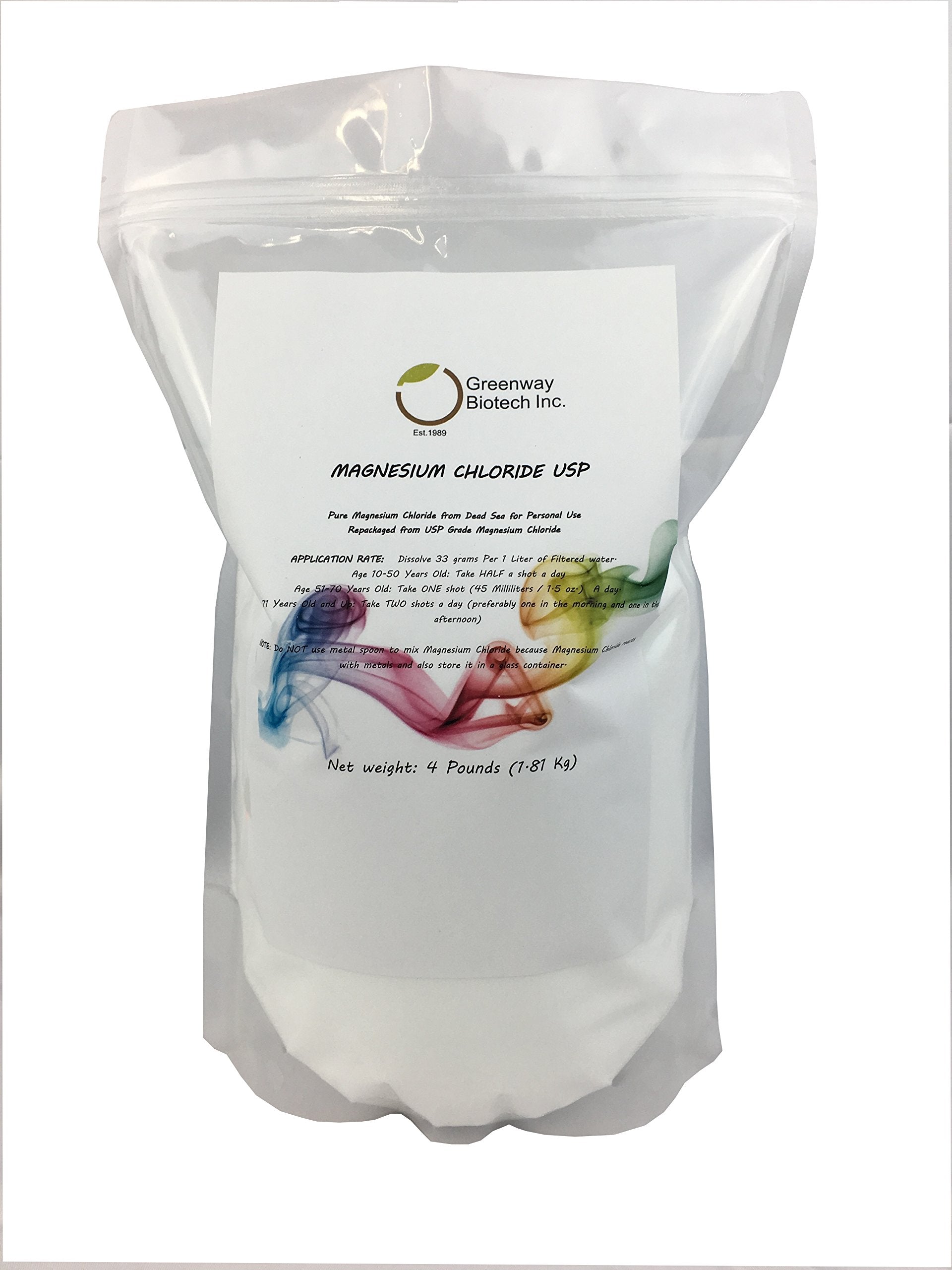Greenway Biotech, Inc. Magnesium Chloride USP Supplement Powder 64 Ounces