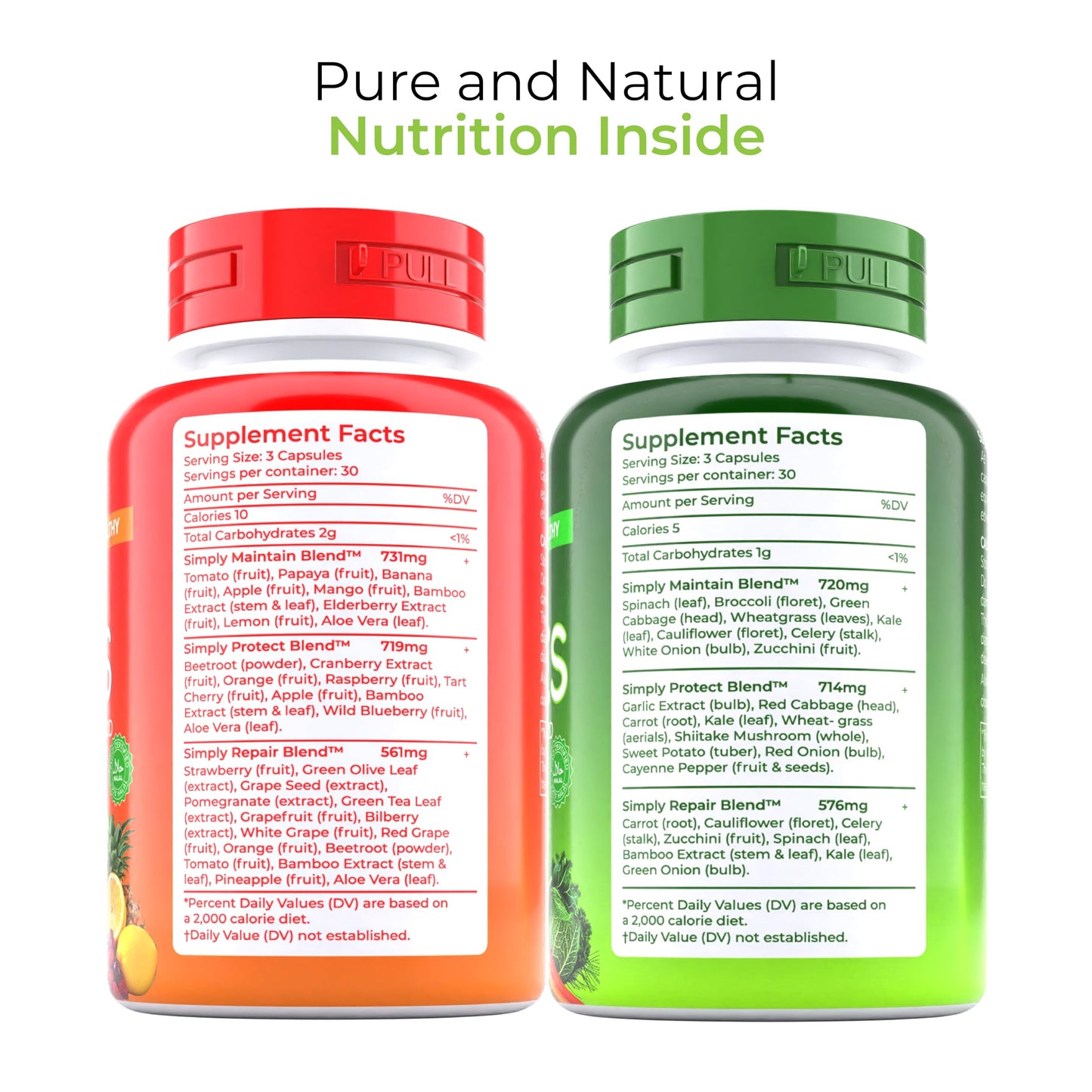 TM NATURALS Fruit and Veggies Supplement Vitamins for Men and Women - Super Fruits and Veggies Capsules, 180 Capsules