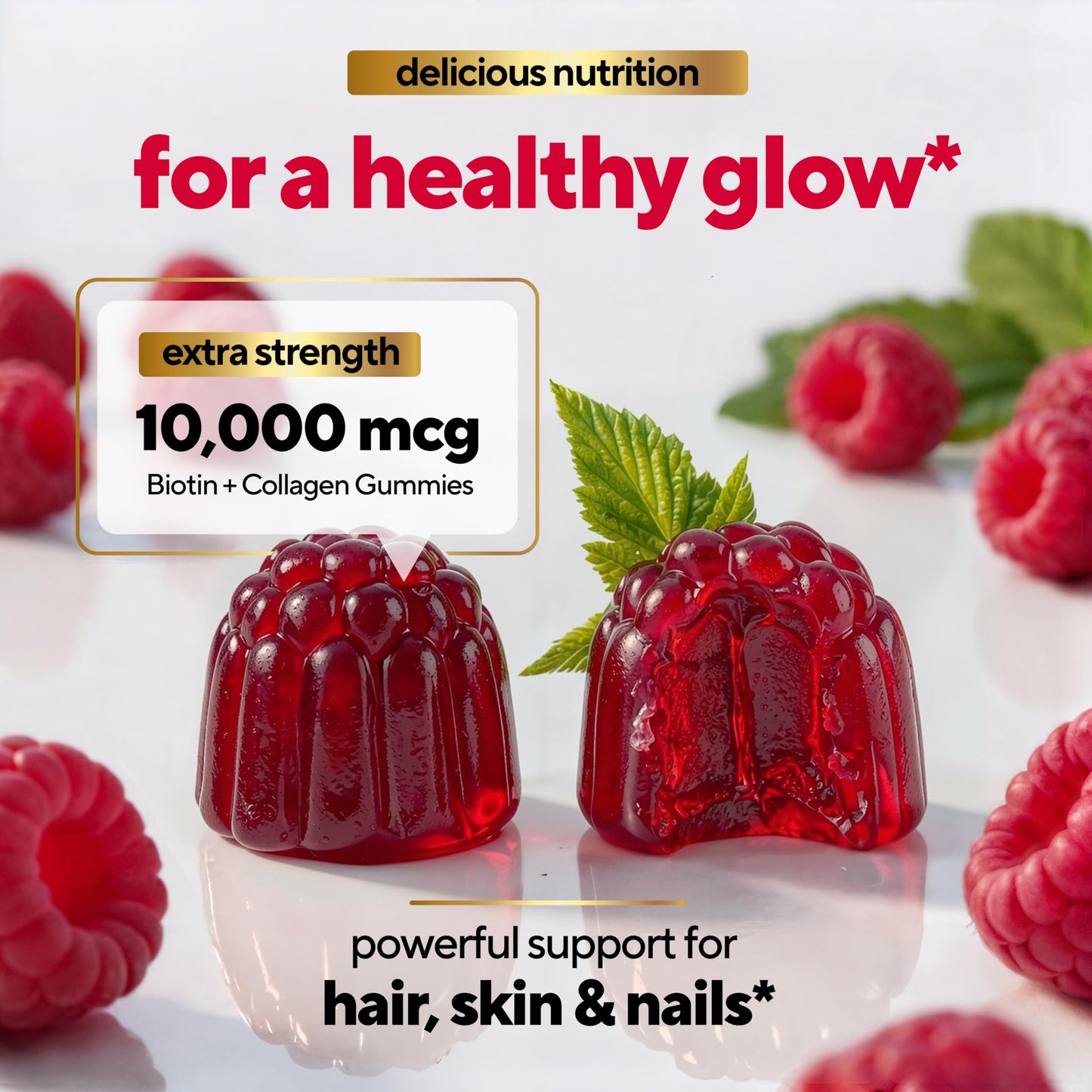 VitaUp Biotin Gummies 10000mcg - 60 Count