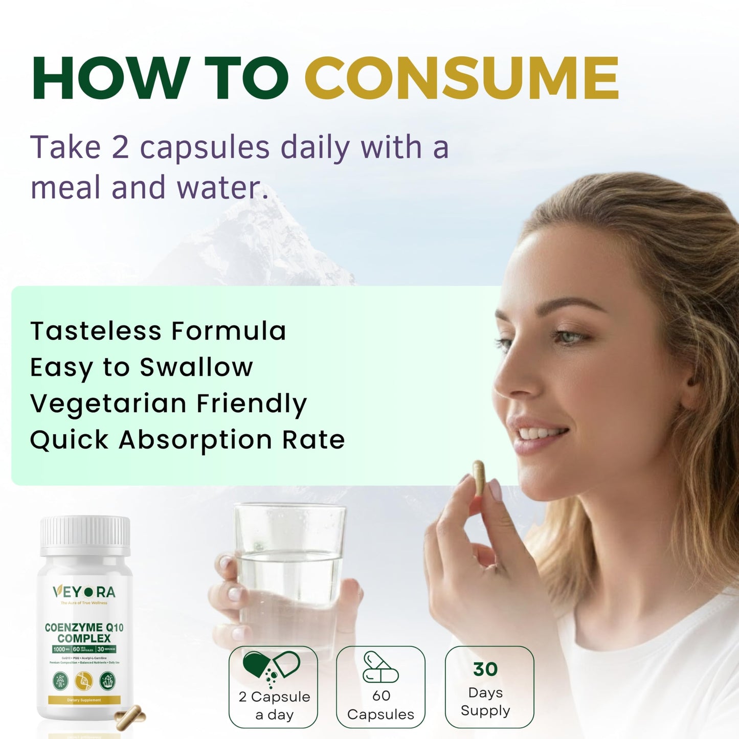 VEYORA Coenzyme Q10 Complex 60 Capsules