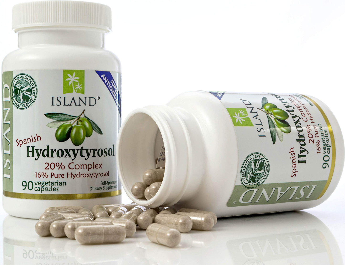 Island Nutrition 20% Hydroxytyrosol Complex Olive Fruit Extract Capsule, 90 Capsules