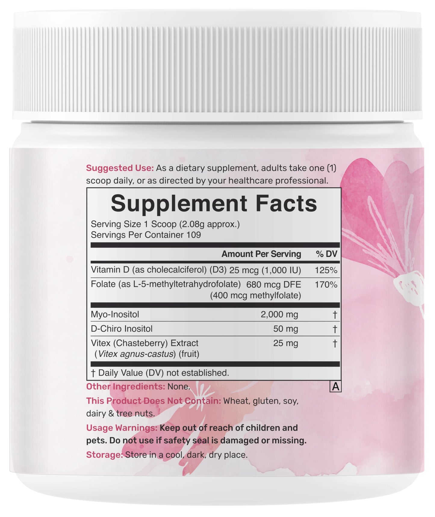 DEAL SUPPLEMENT Myo-Inositol & D-Chiro Inositol Supplement Powder 8 oz