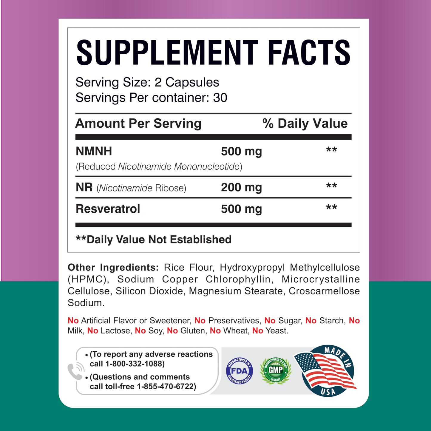 America Medic & Science NMNH Revive Dual NAD+ Precursor Supplement for Longevity, Healthy Aging, Energy, Metabolic Function, Skin & Cellular Health, 60 Capsules