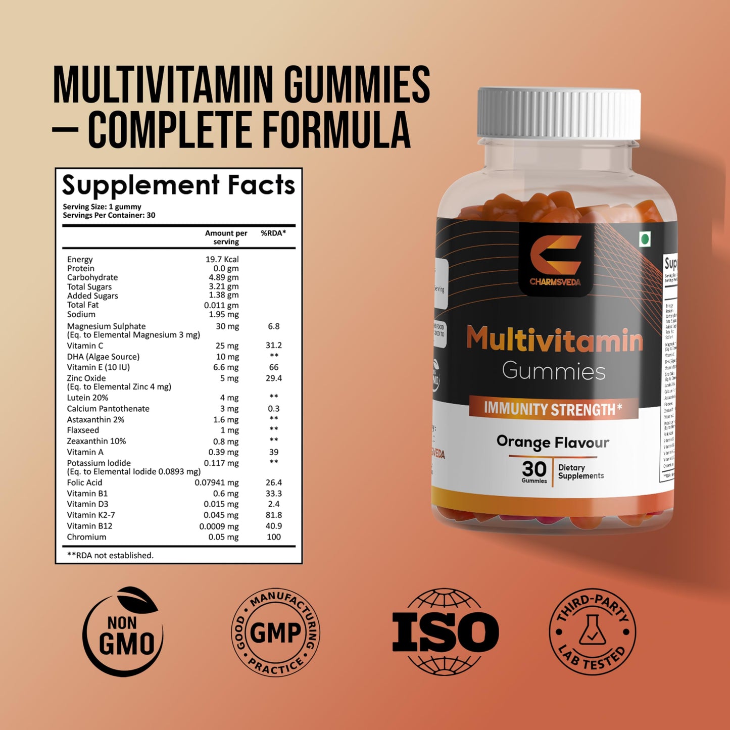 CHARMSVEDA Multivitamin Capsule 30 Capsules