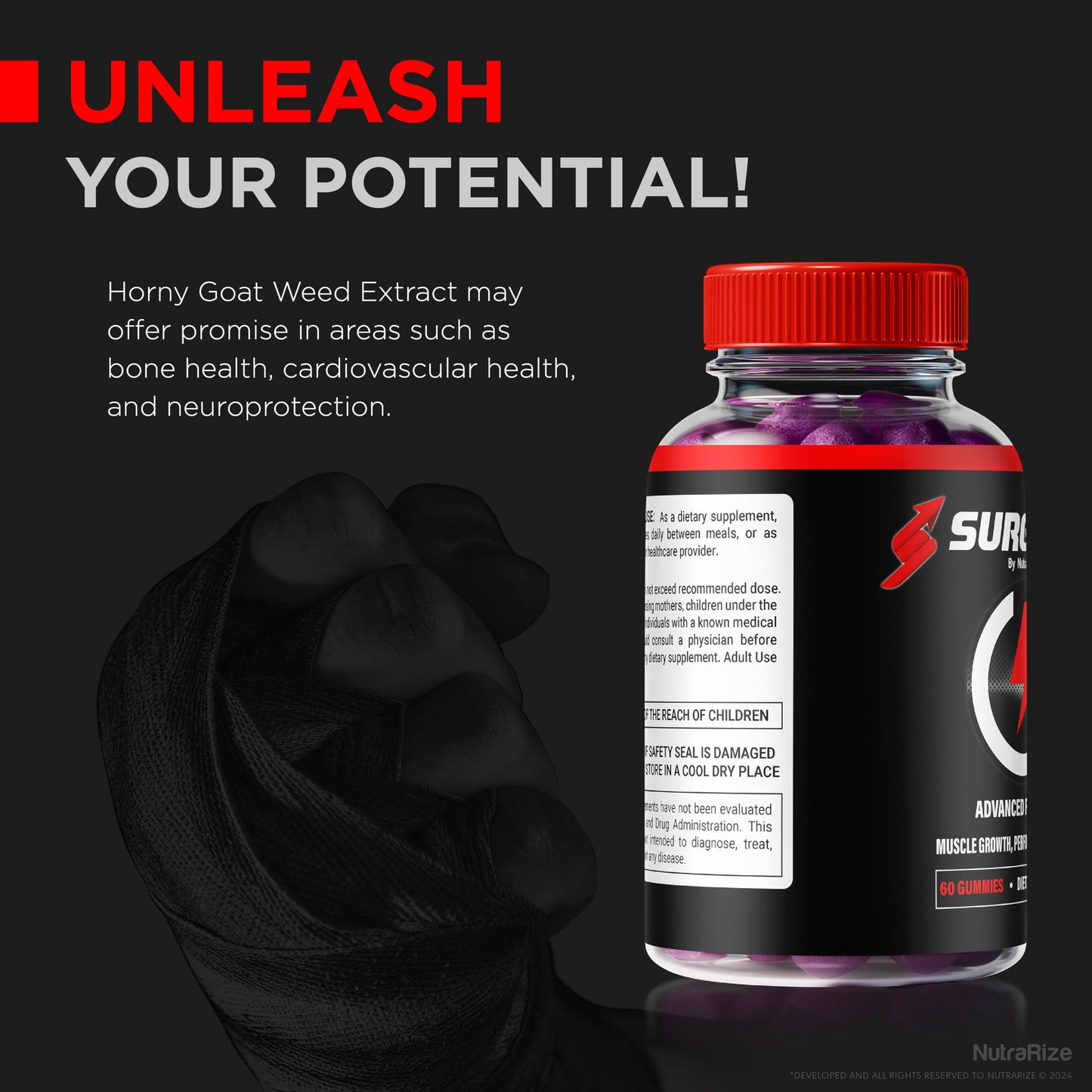 NutraRize Surge Max Gummies 60 Count
