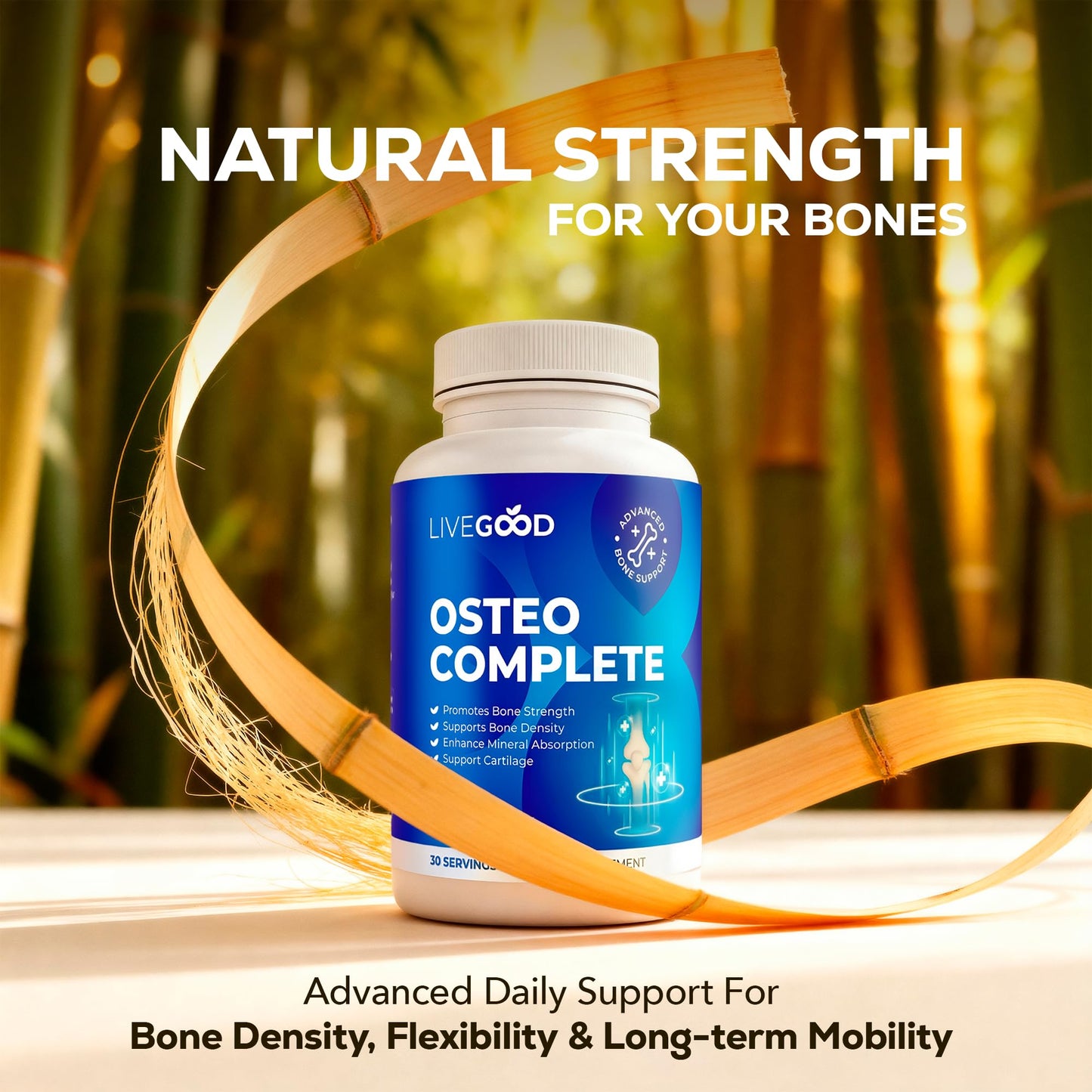 LiveGood Osteo Complete Bone and Joint Support Capsule, 90 Capsules