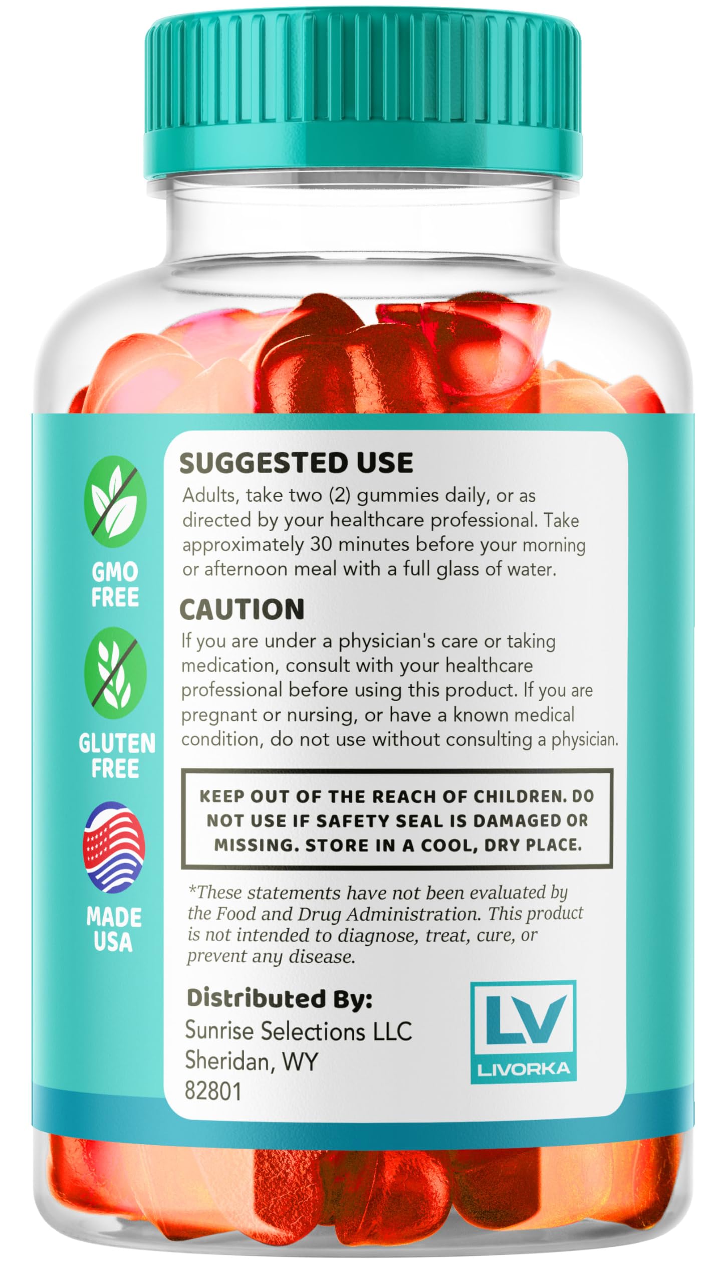 LIVORKA Keto Pure ACV Gummies Gummy 120