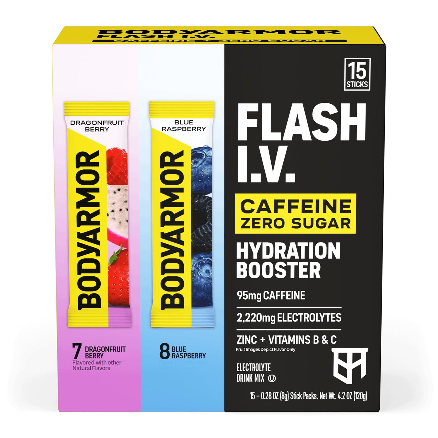 BODYARMOR Flash IV Caffeine + Zero Sugar Electrolyte Mix Powder 4.2 oz