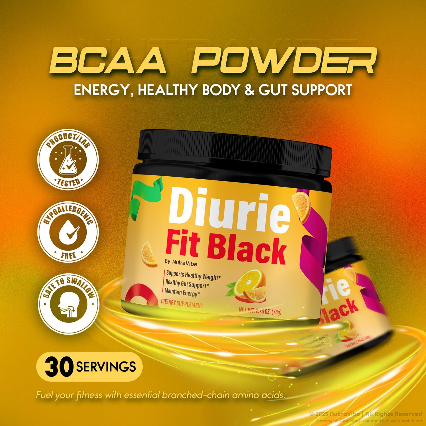 NutraVibe Diurie Fit Black Powder 2.75 oz