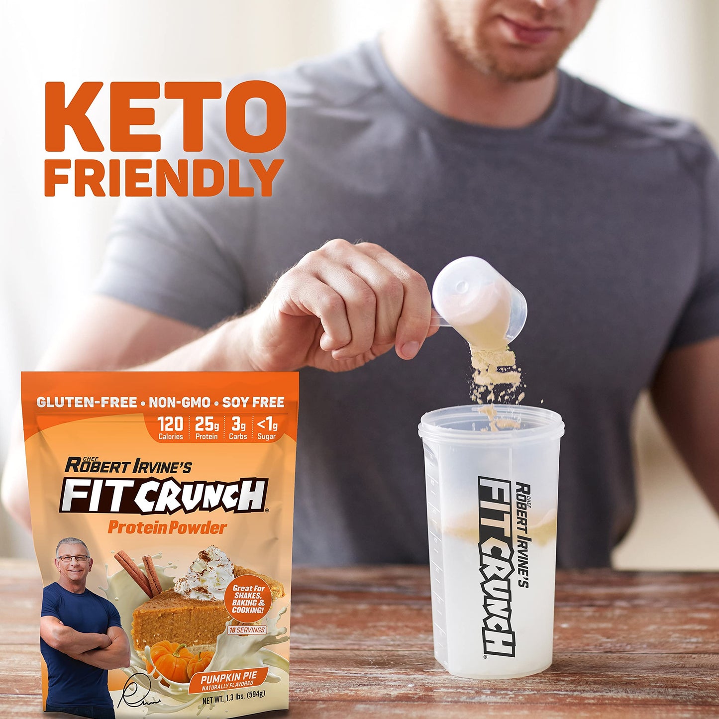 Fit Crunch Tri-Blend Whey Protein Powder 20.8 oz