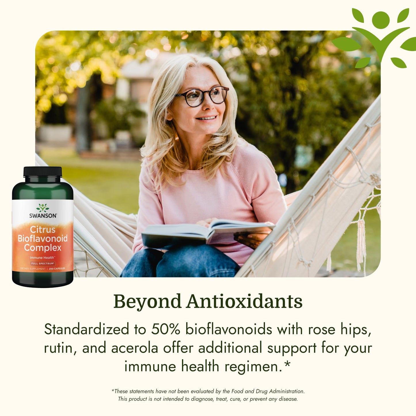 Swanson Full Spectrum Citrus Bioflavonoid Complex Immune and Antioxidant Supplement for Adults Seeking Enhanced Vitamin C Absorption - 50% Standardized, 250 Capsules