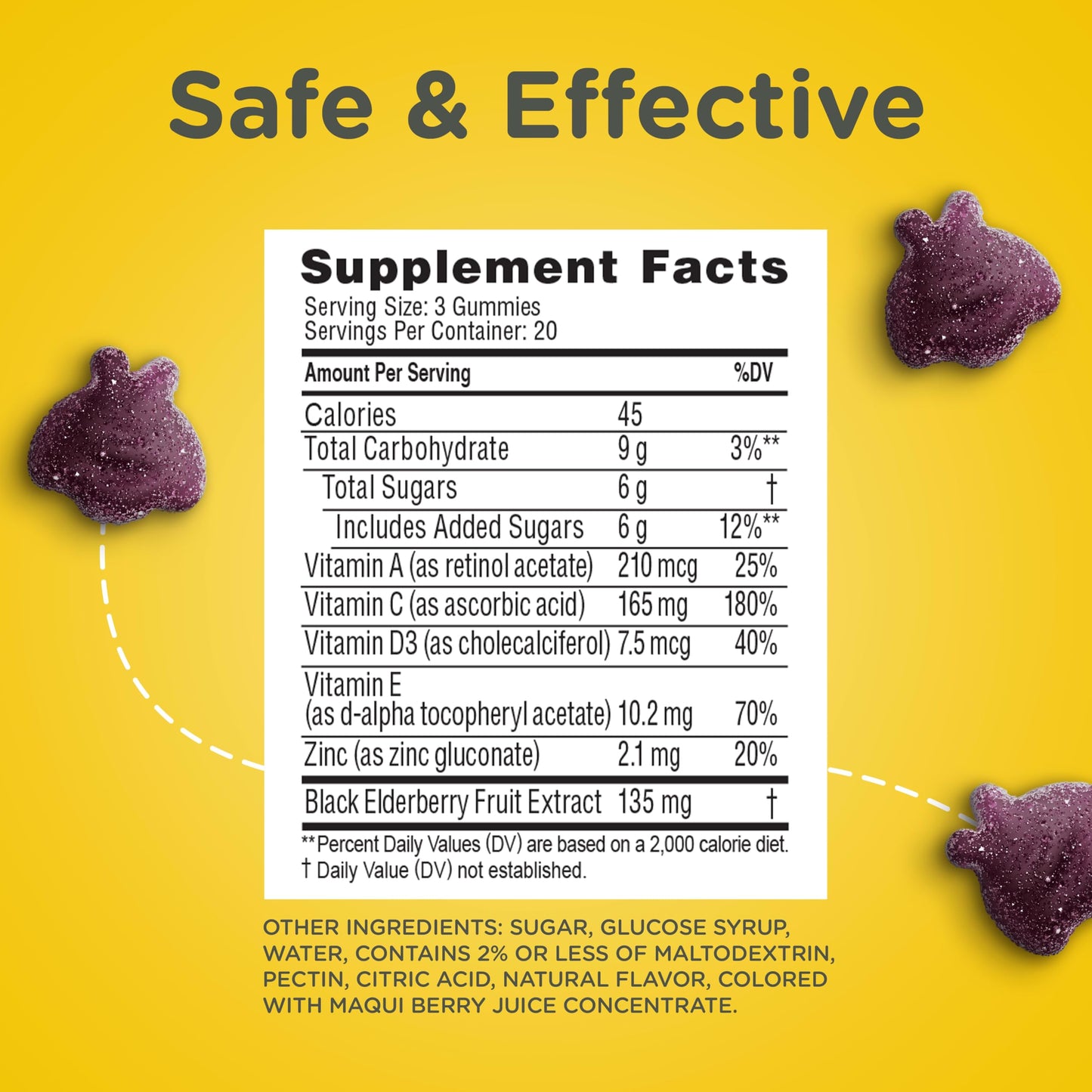 Zarbee's Daily Immune Support Gummies 60 Count