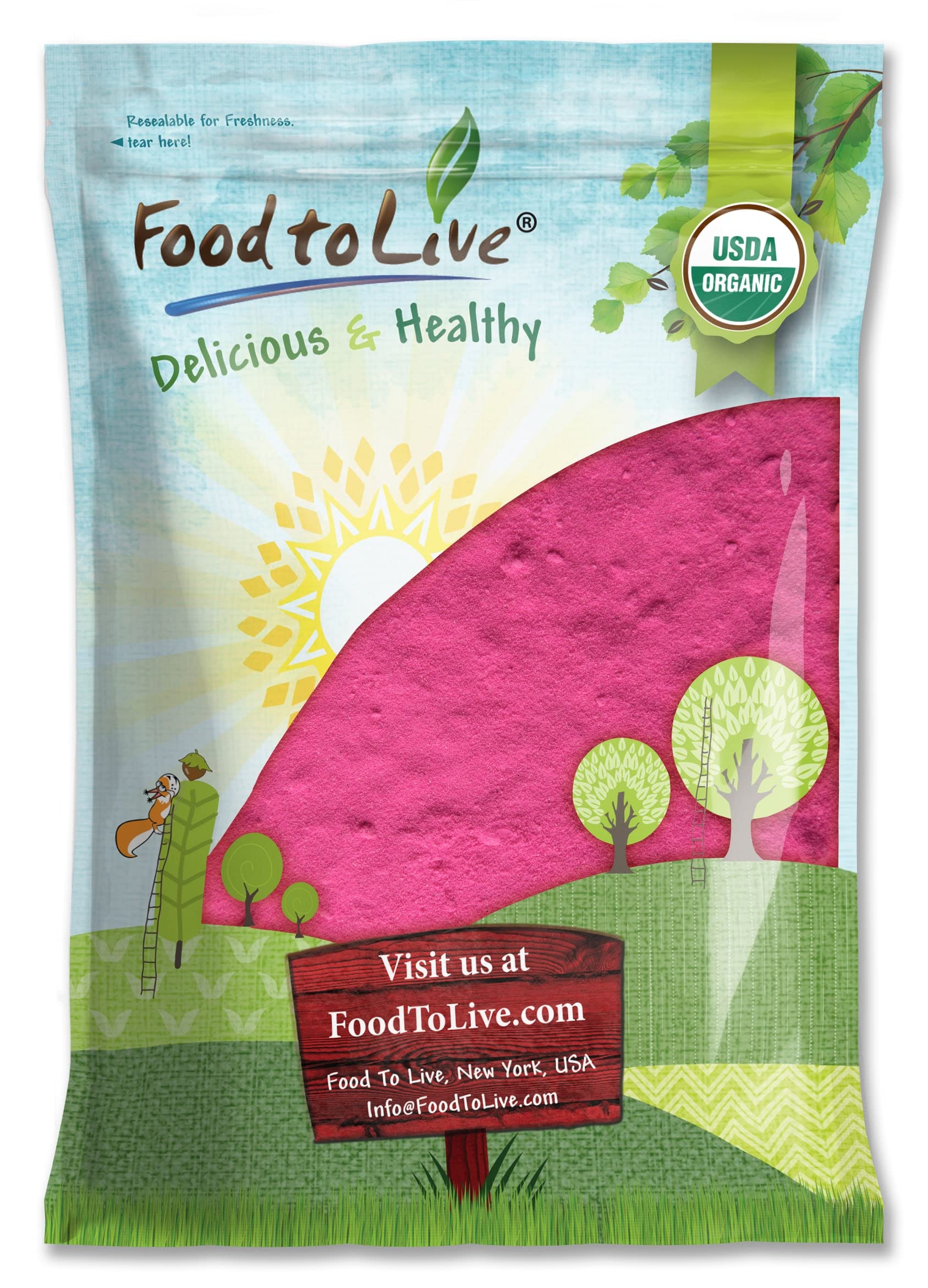 Food to Live Organic Dragon Fruit Juice Powder, 128