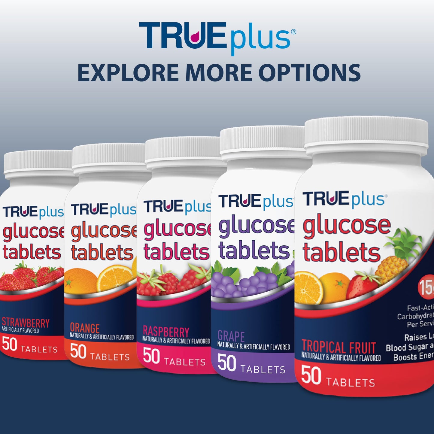 TRUEplus Glucose Tablets Birthday Cake Flavor, Tablet, 12 Bottles