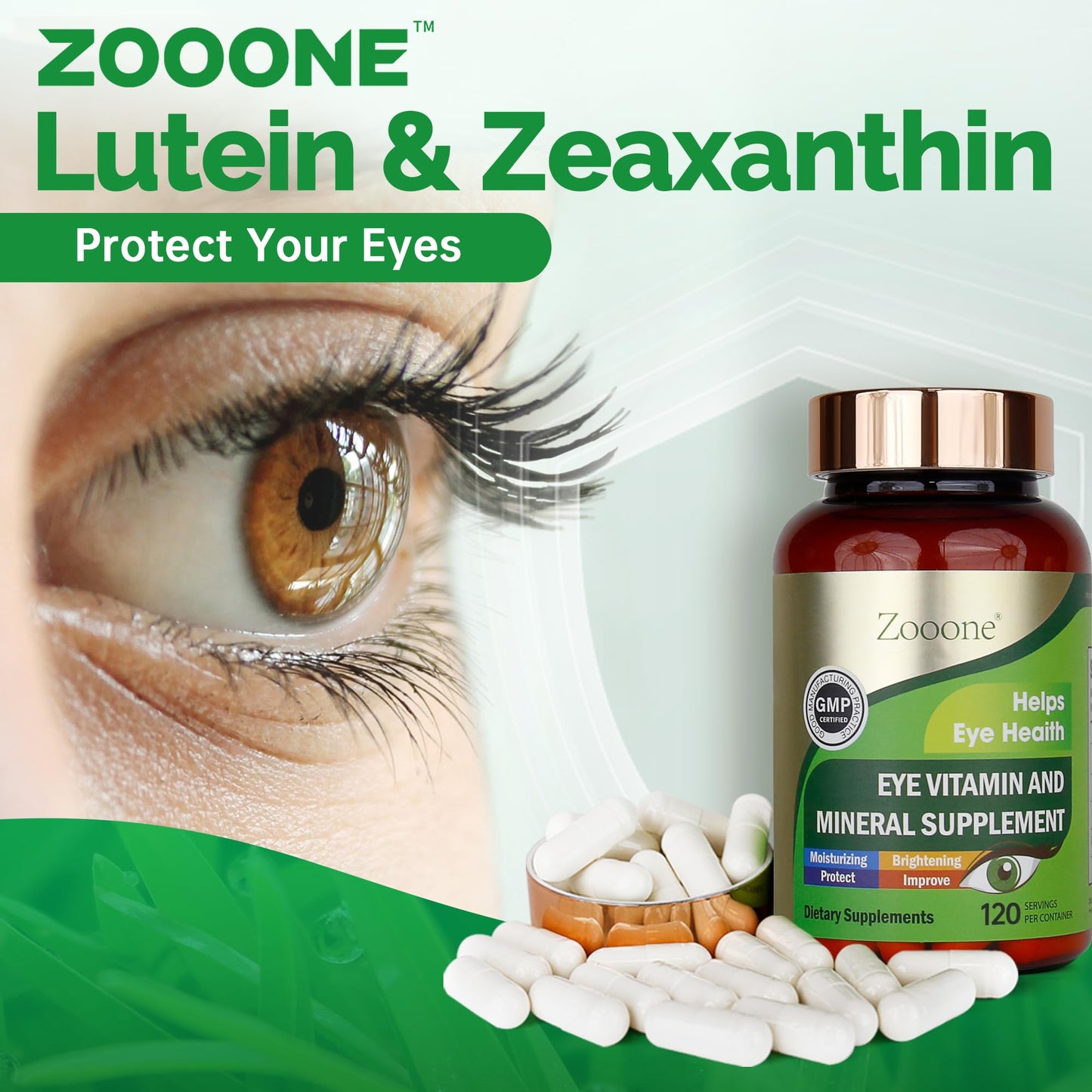 zooone Lutein Eye Vitamins Supplement Capsule 120 Count