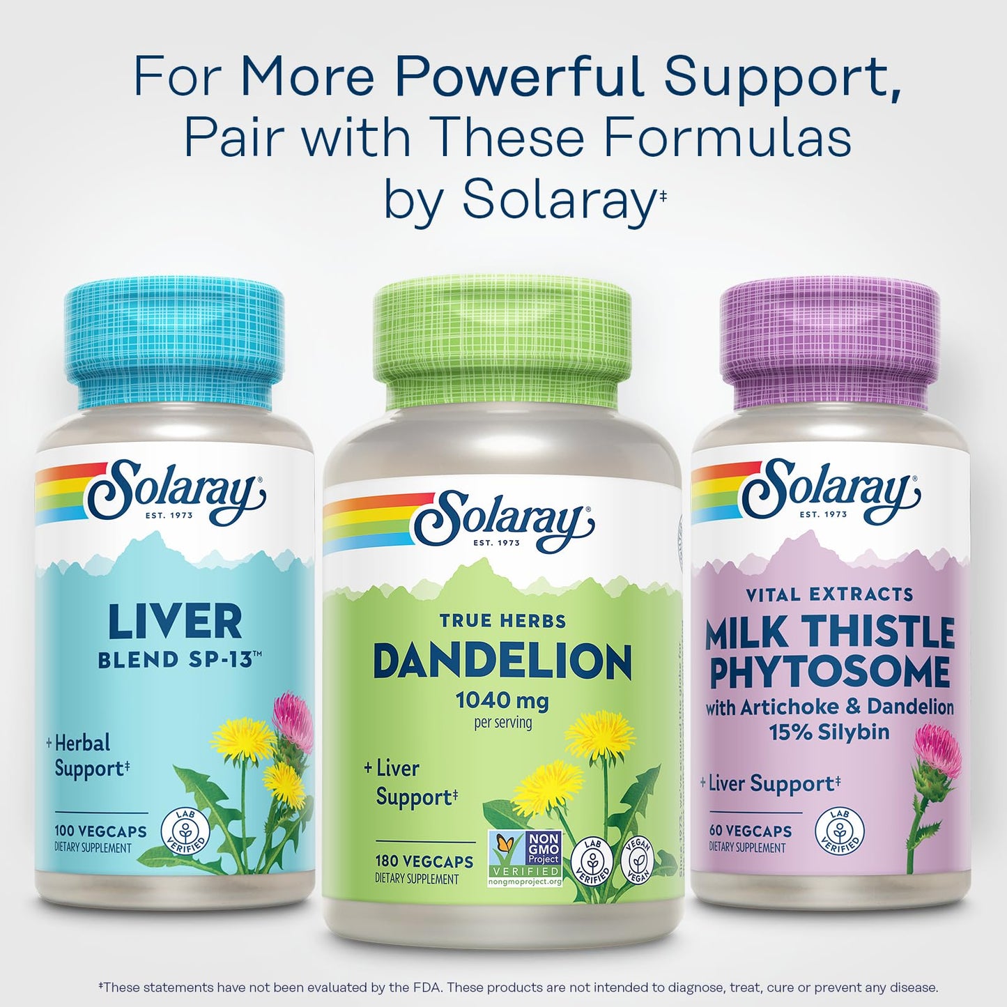SOLARAY Dandelion Root Supplement Capsule, 180 VegCaps