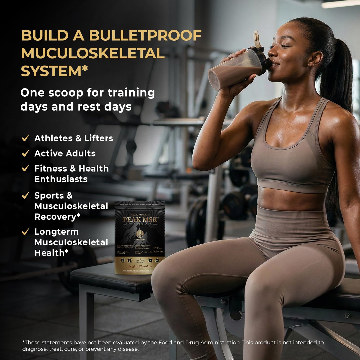 ANATOPEAK Peak MSK 5-in-1 Multi Collagen Protein Powder for Musculoskeletal Support, Essential Amino Acids, Post Workout Recovery Powder 21.16