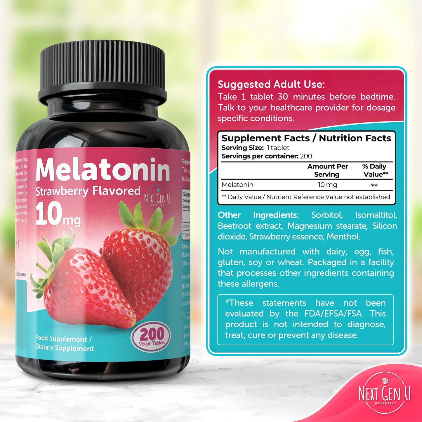 NGU Next Gen U Melatonin Tablets 200