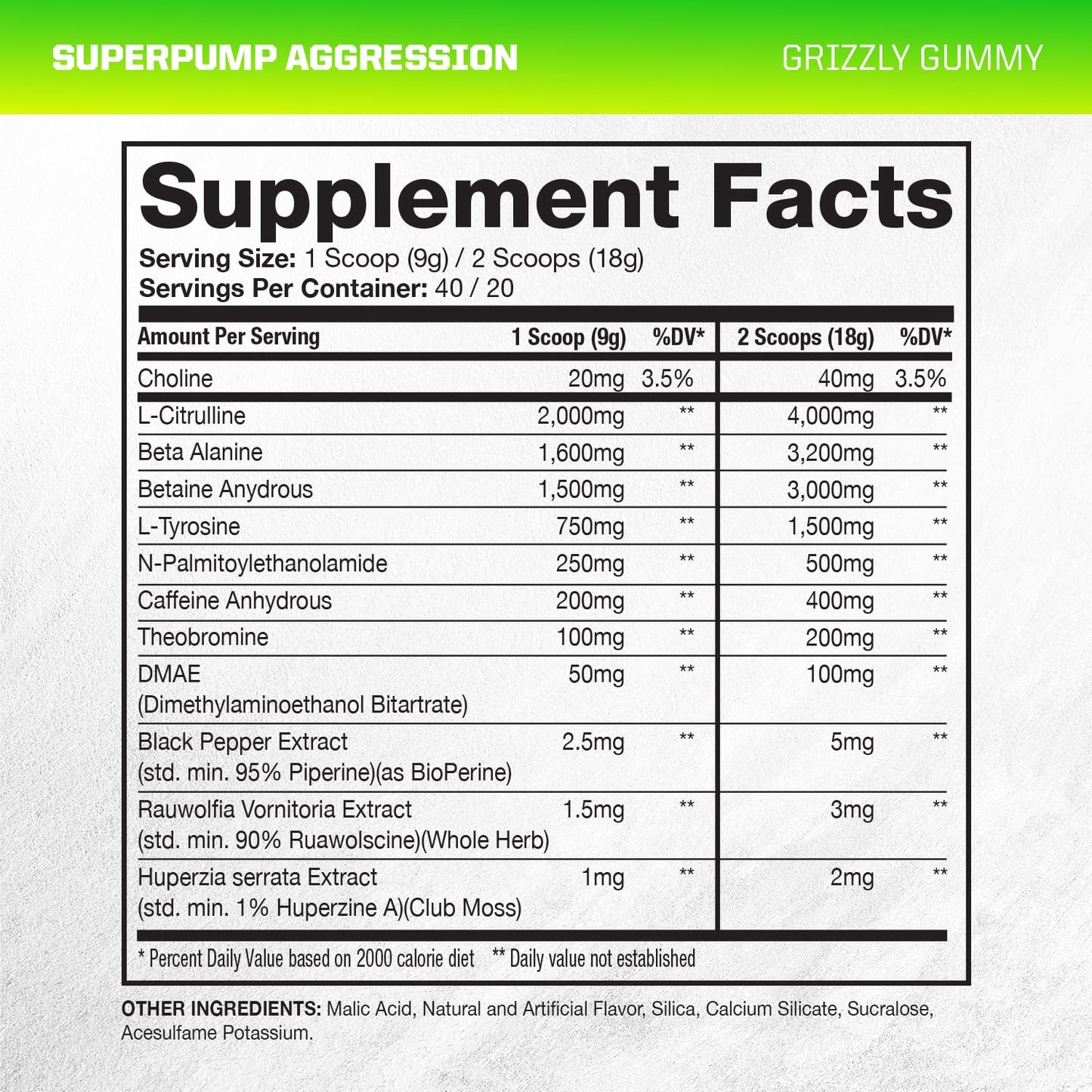 Gaspari Nutrition SuperPump Aggression Pre-Workout Powder 15.87 oz