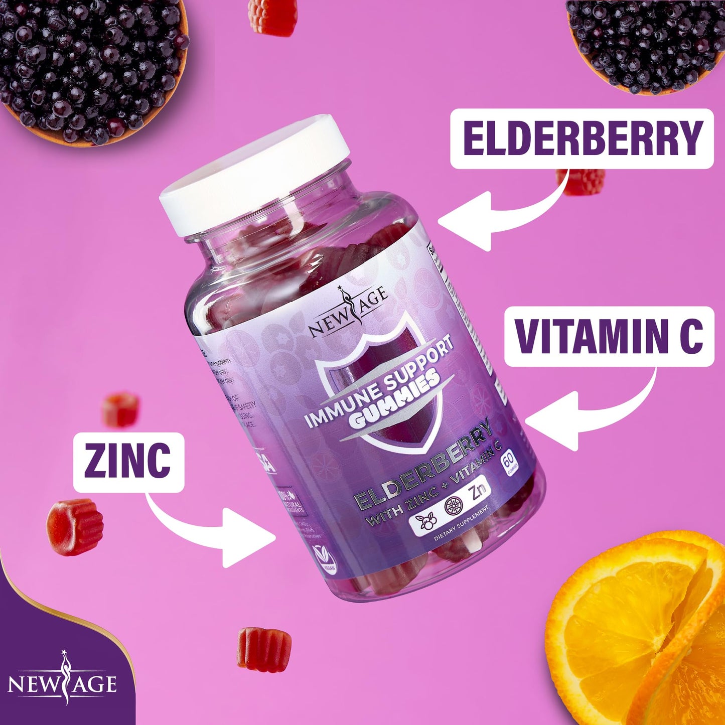 NEW AGE Ultimate Immune Support Gummies - 120 Count