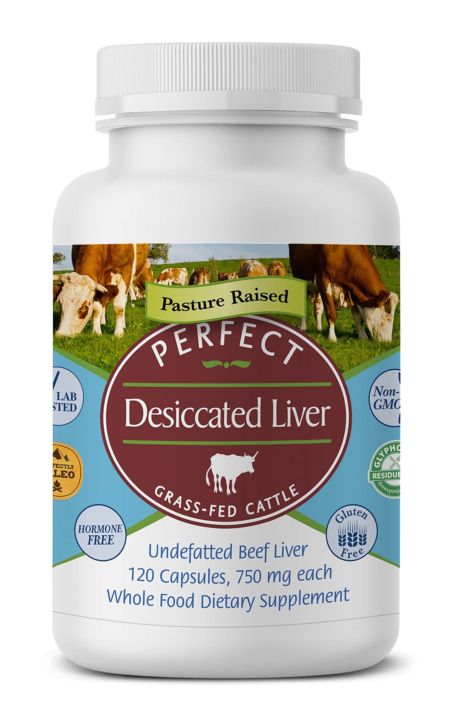 Perfect Supplements Desiccated Beef Liver Capsules (240 Count)