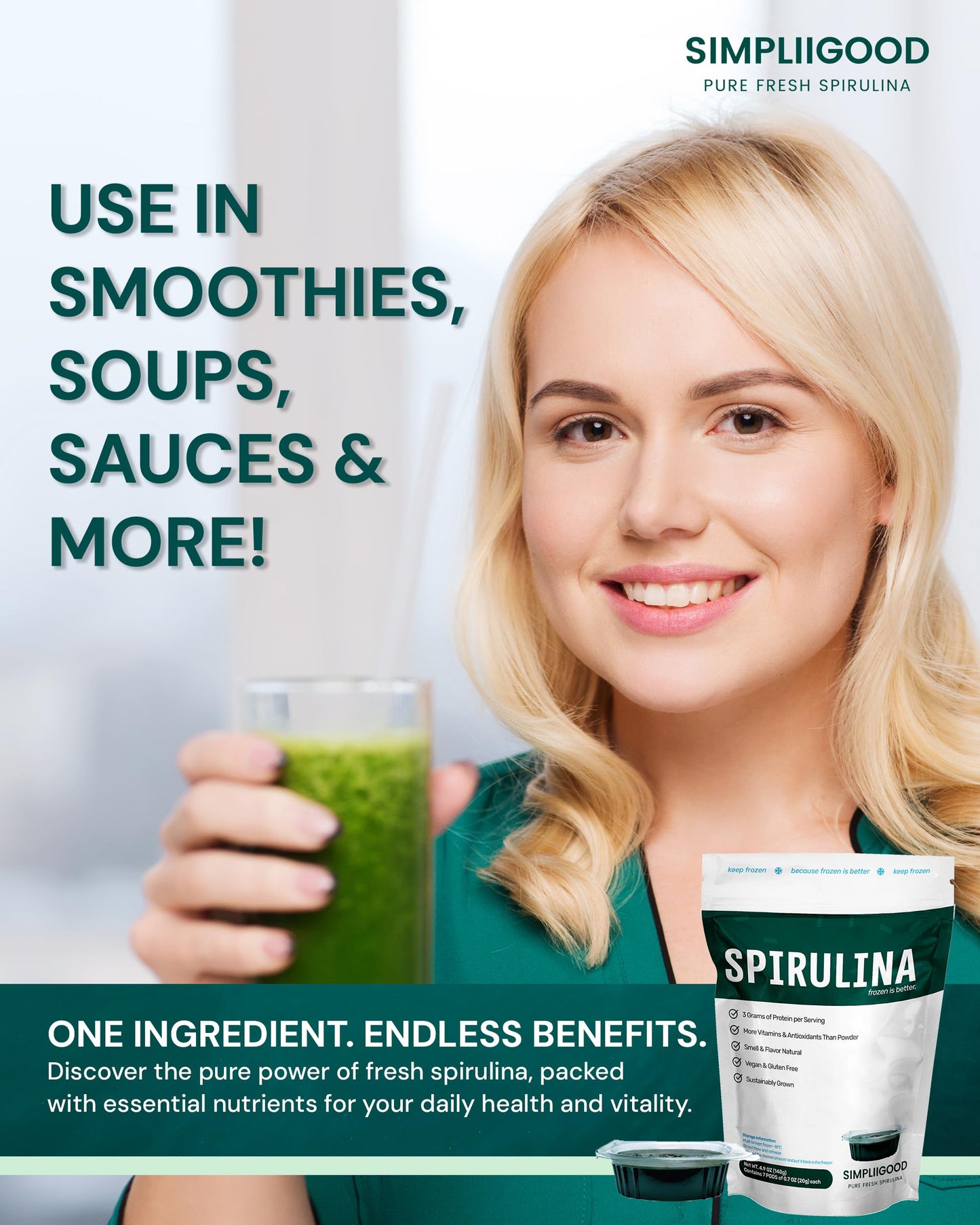 Simpliigood Spirulina Softgels 6-Count